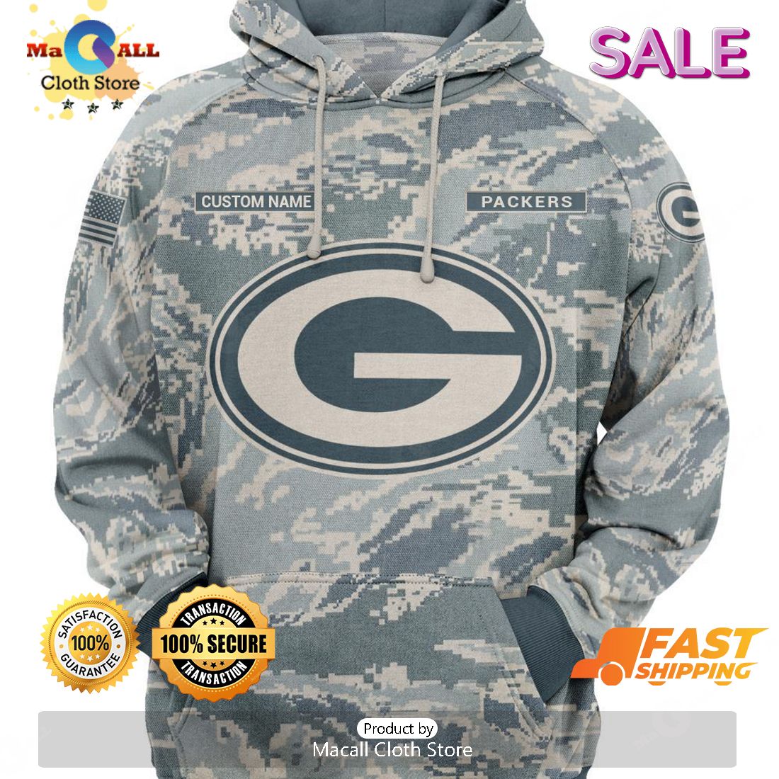 green bay packers veterans day hoodie