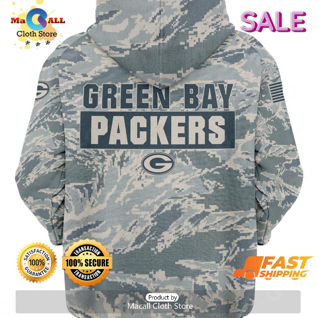 SALE Personalized NFL Green Bay Packers Special Camo Design For Veterans  Day Hoodie Sweatshirt 3D - Macall Cloth Store - Destination for fashionistas