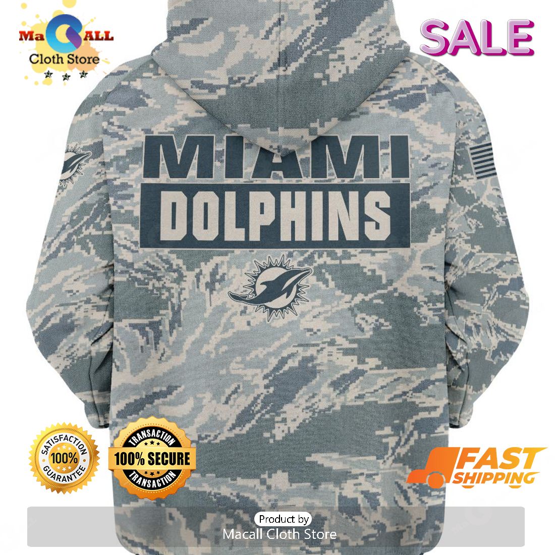 SALE Personalized Name Miami Dolphins - U.S. Air Force ABU Camouflage Veterans Day, Christmas Gifts Hoodie Sweatshirt 3D SALE Personalized Name Miami Dolphins - U.S. Air Force ABU Camouflage Veterans Day, Christmas Gifts Hoodie Sweatshirt 3D
