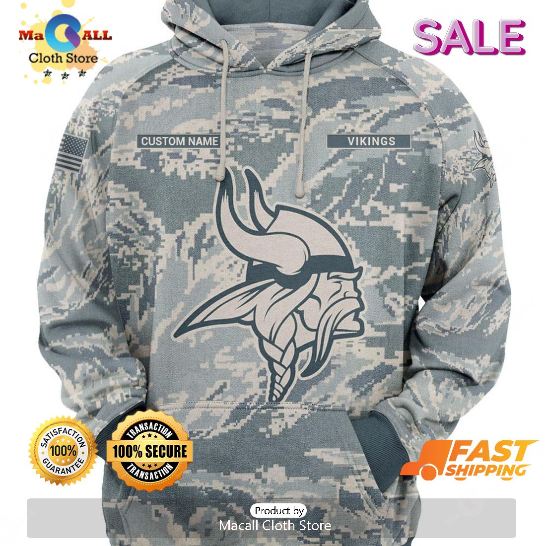 minnesota vikings veterans day sweatshirt