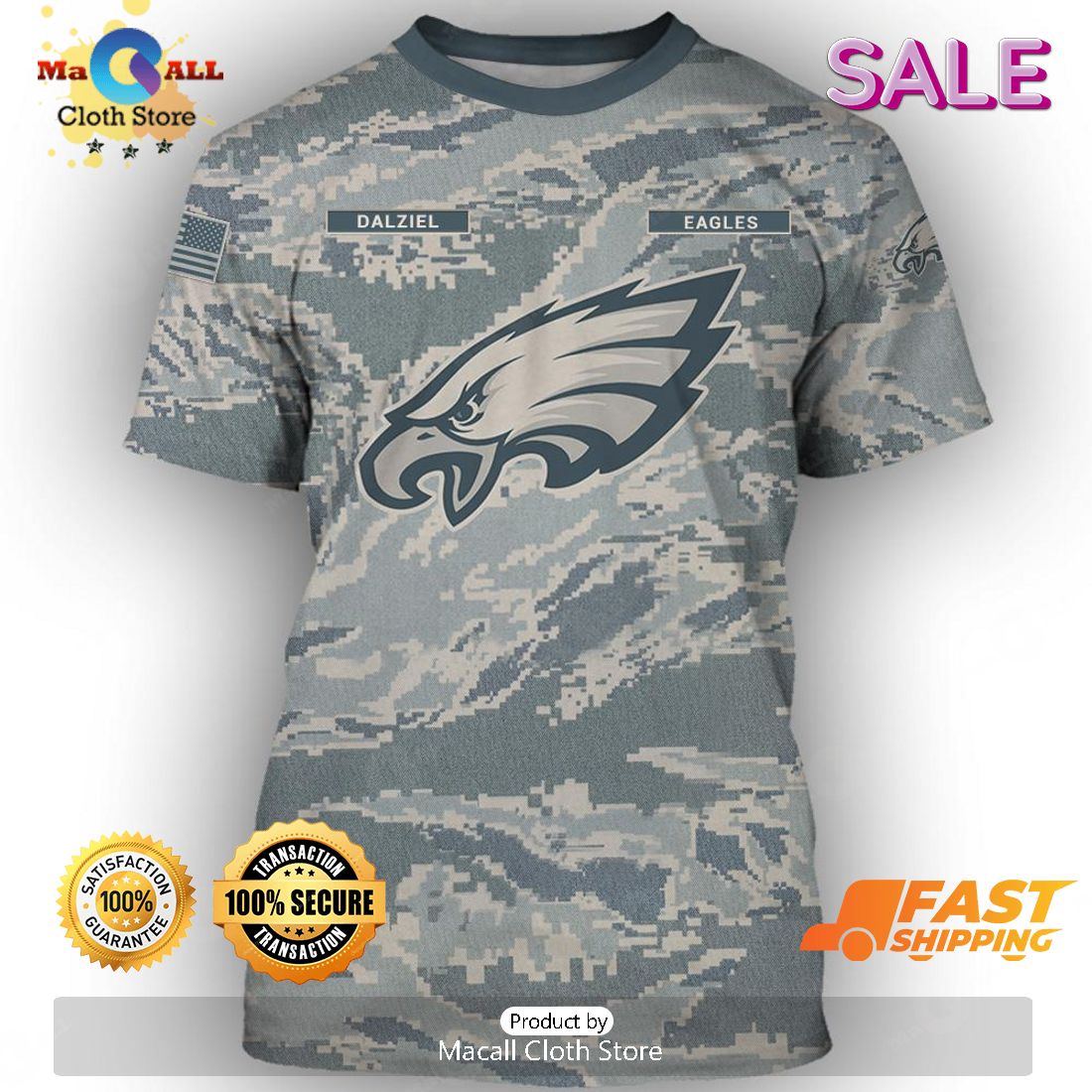 Personalized Your Name NFL Philadelphia Eagles U.S. Air Force ABU