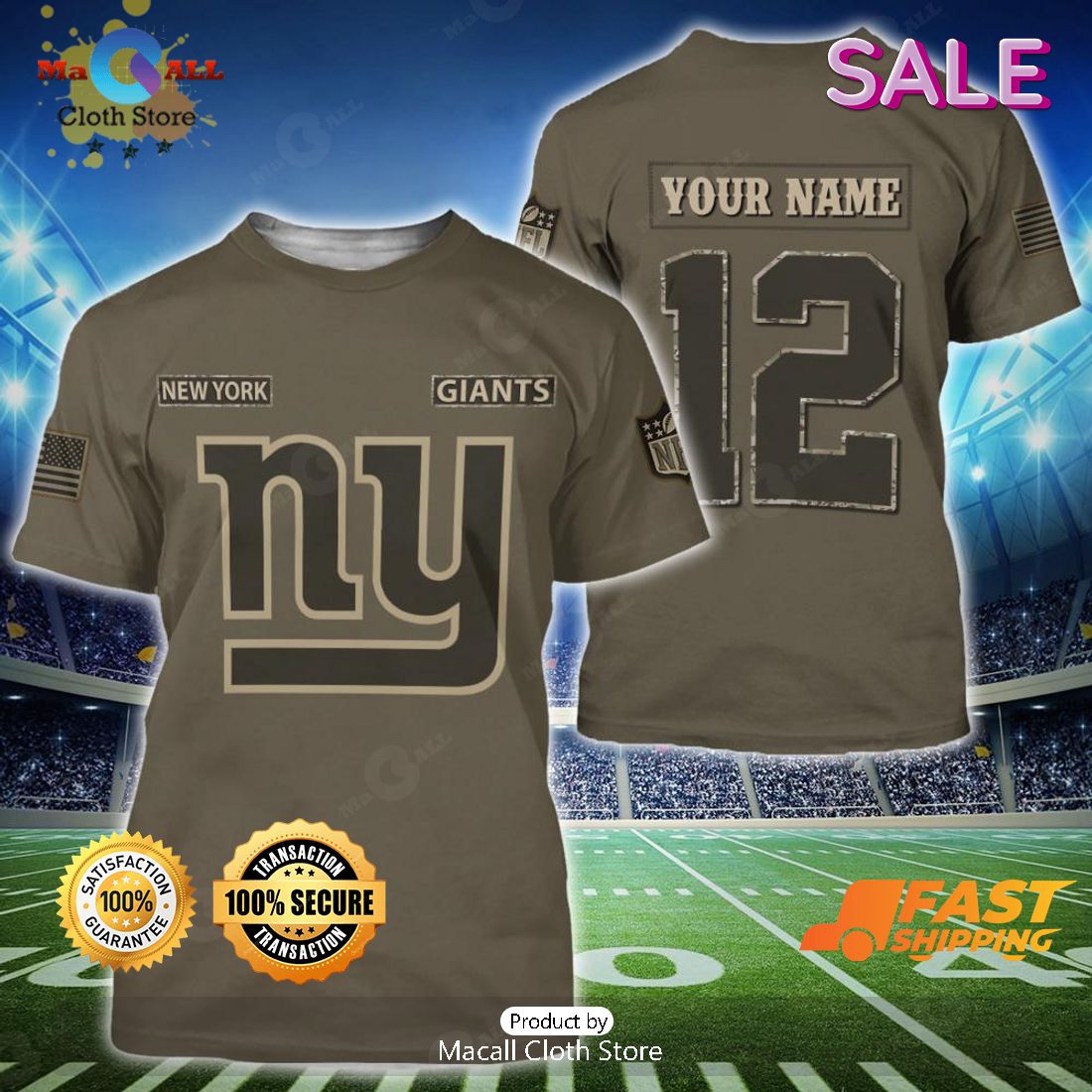 NFL New York Giants Hoodie 3D Gifts For Veterans Day