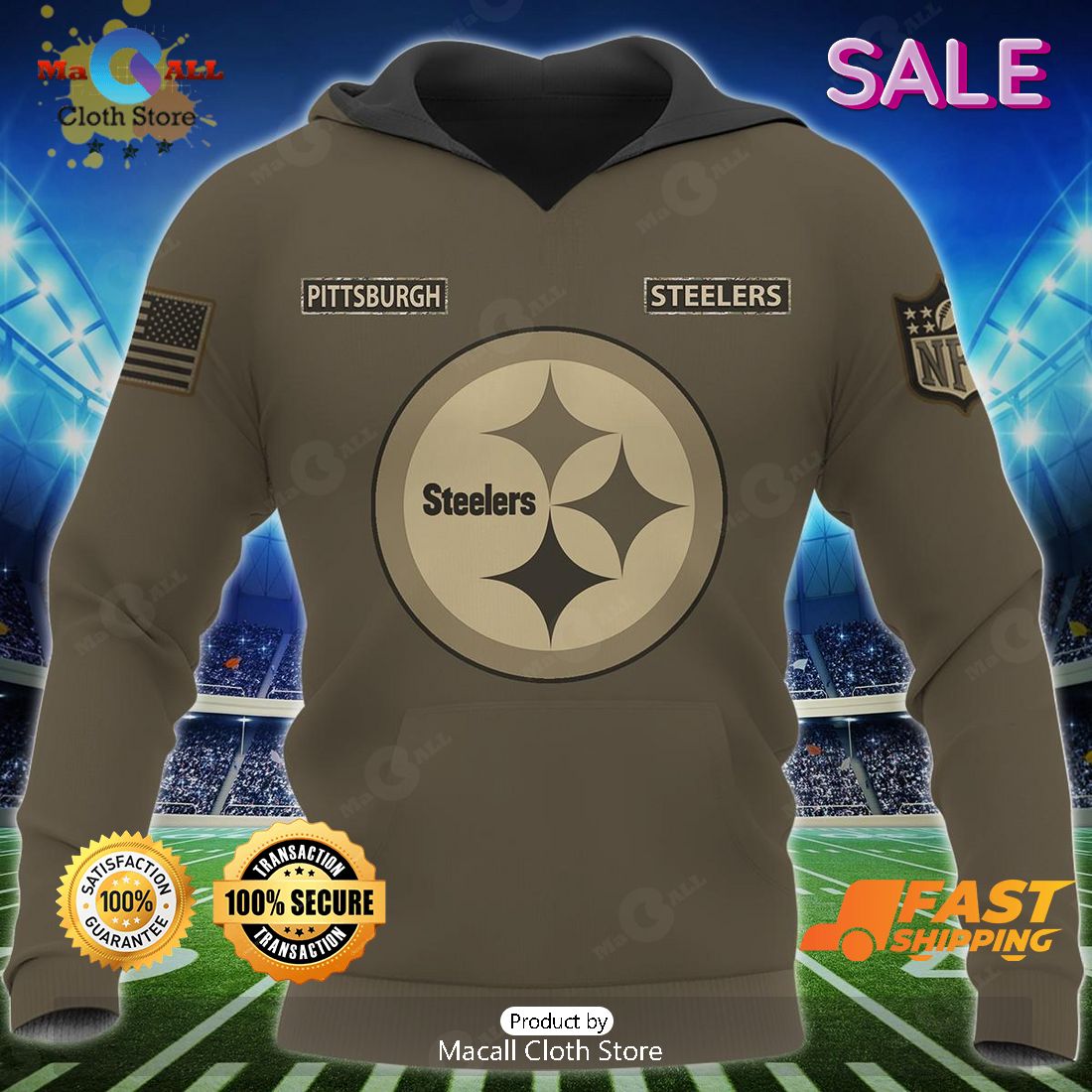 Shop Steelers Veterans Day Sweatshirt