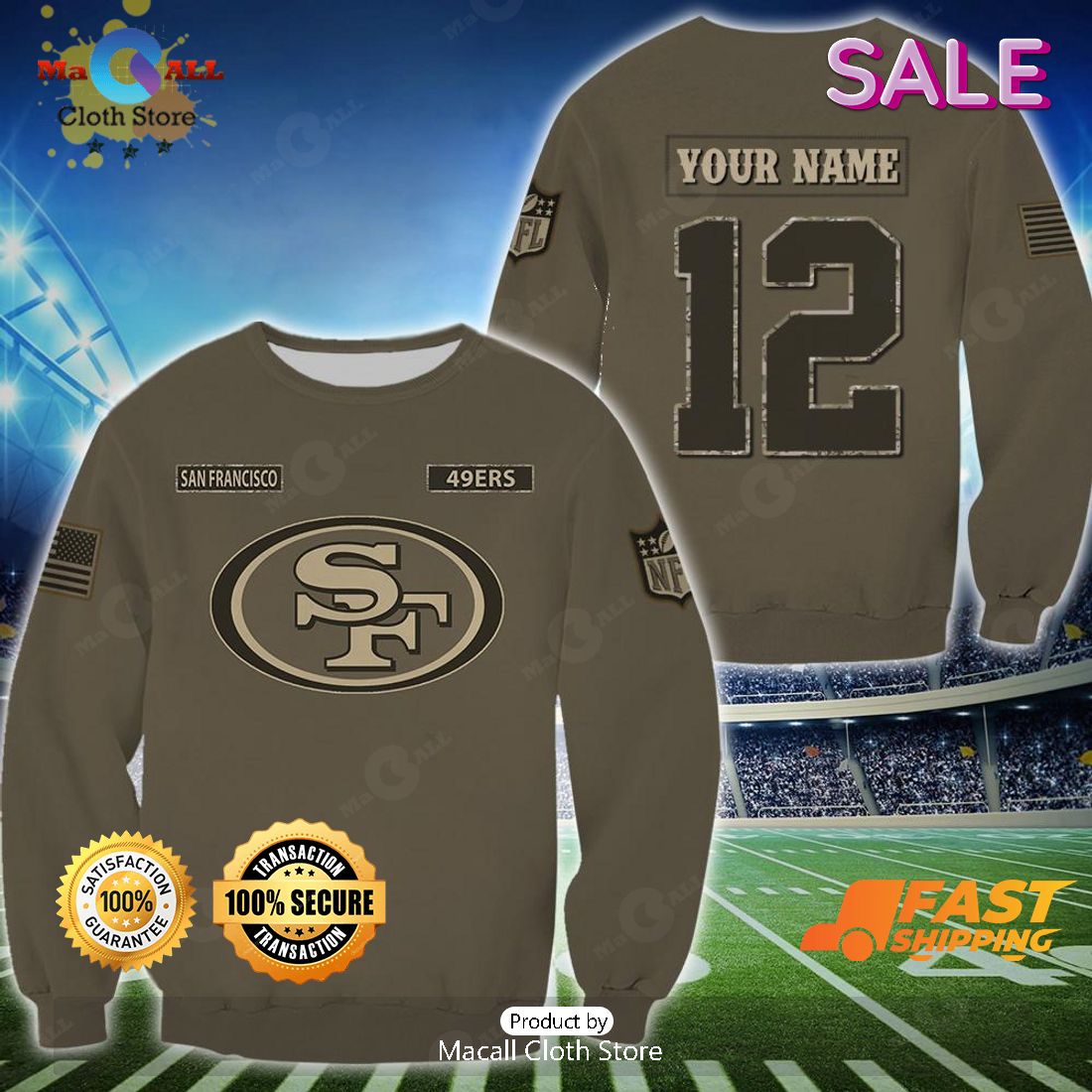 SALE Personalized San Francisco 49ers Camo Style Gifts for Veterans Day, Christmas Gifts Hoodie Sweatshirt 3D SALE Personalized San Francisco 49ers Camo Style Gifts for Veterans Day, Christmas Gifts Hoodie Sweatshirt 3D