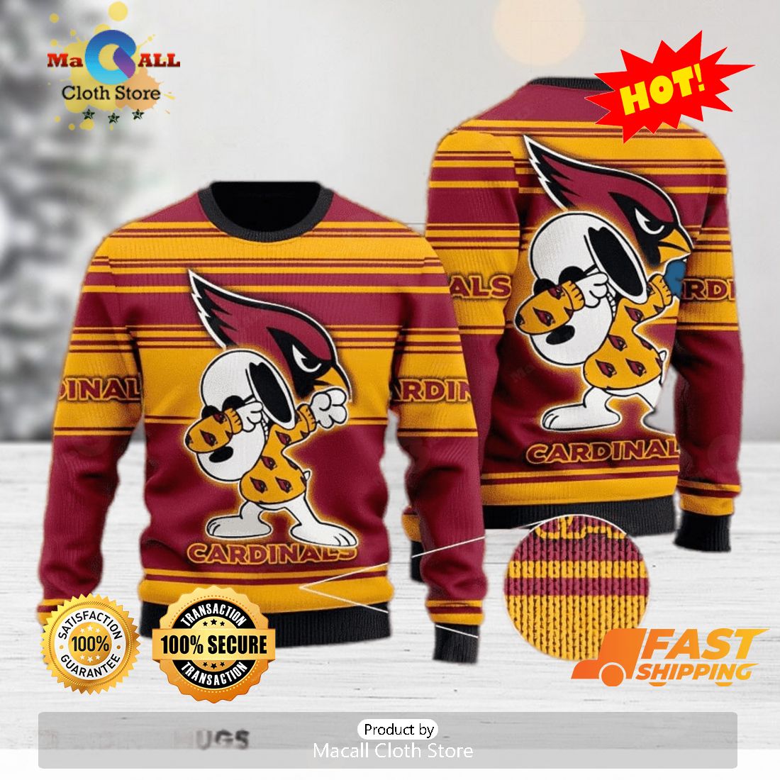 HOT TREND Arizona Cardinals Christmas Ugly Xmas Sweater HOT TREND Arizona Cardinals Christmas Ugly Xmas Sweater