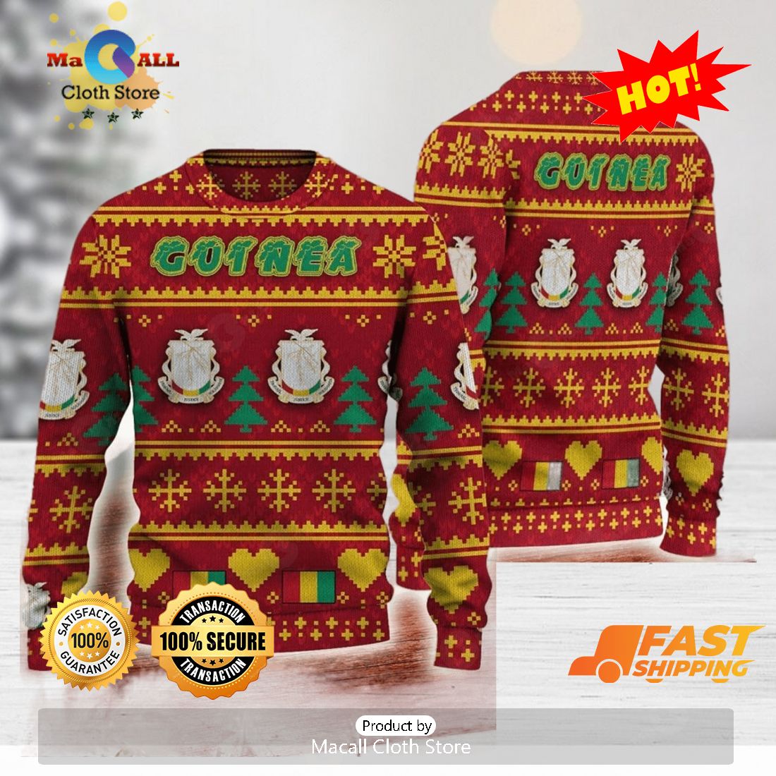 HOT TREND Guinea Merri Knitted Sweater All Over Print For Men And Women Gift Christmas Holiday HOT TREND Guinea Merri Knitted Sweater All Over Print For Men And Women Gift Christmas Holiday