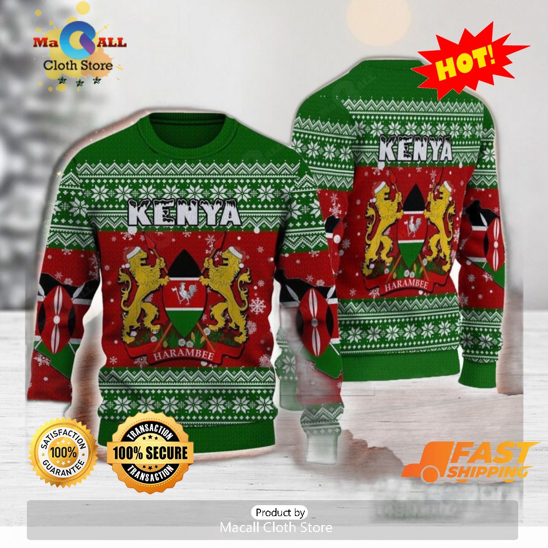 HOT TREND Kenya Knitted Sweater Style All Over Print For Men And Women Gift Christmas Holiday HOT TREND Kenya Knitted Sweater Style All Over Print For Men And Women Gift Christmas Holiday
