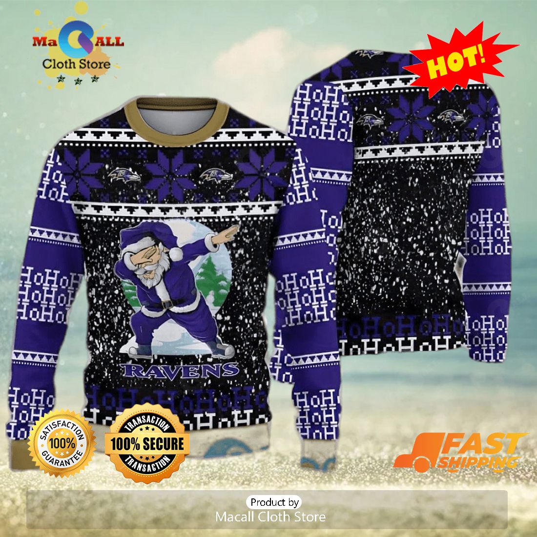 Baltimore Ravens NFL American Football Team Cardigan Style 3D Men And Women Ugly  Sweater - Reallgraphics