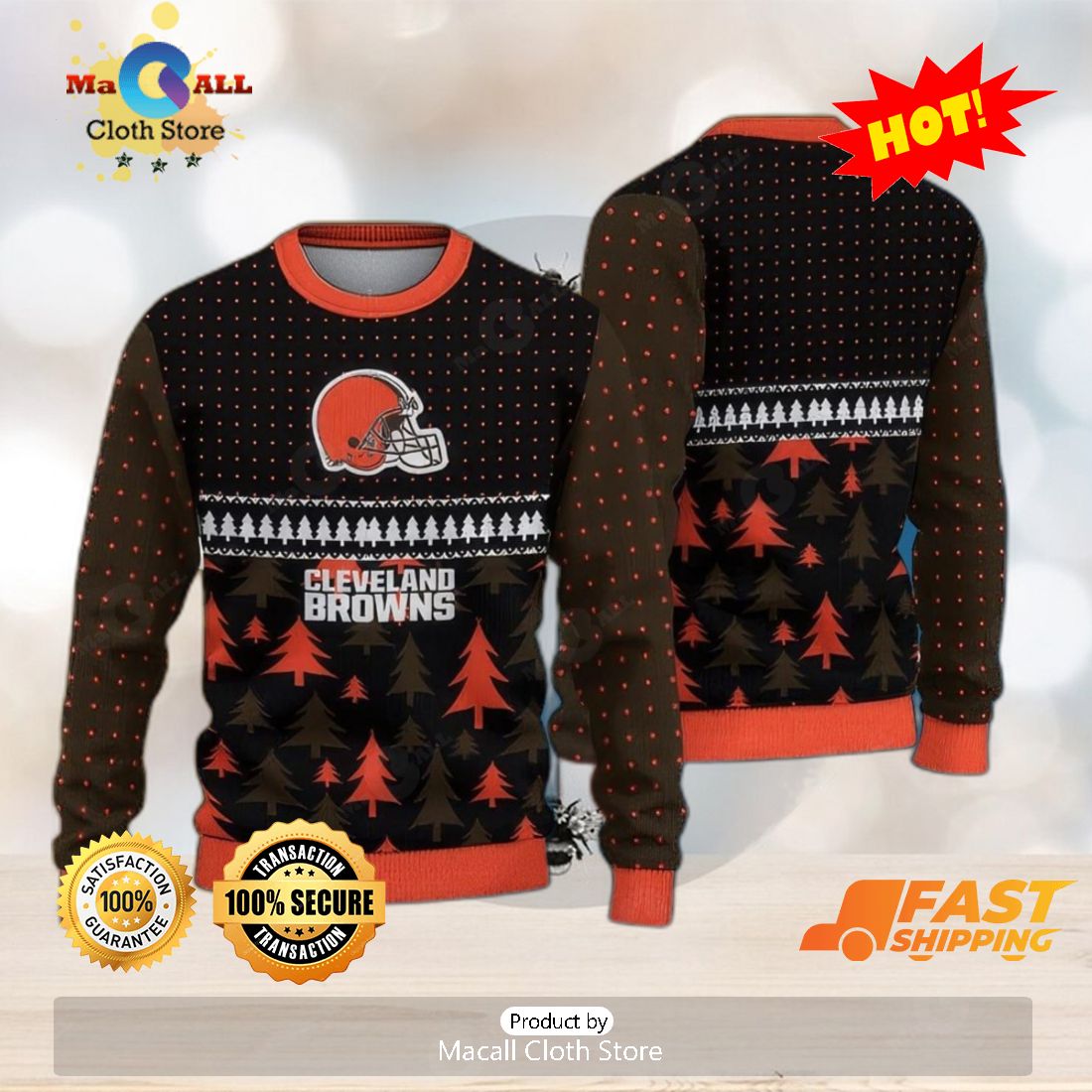 Vintage NFL Cleveland Browns Sweatshirt For Men Women - Trends Bedding