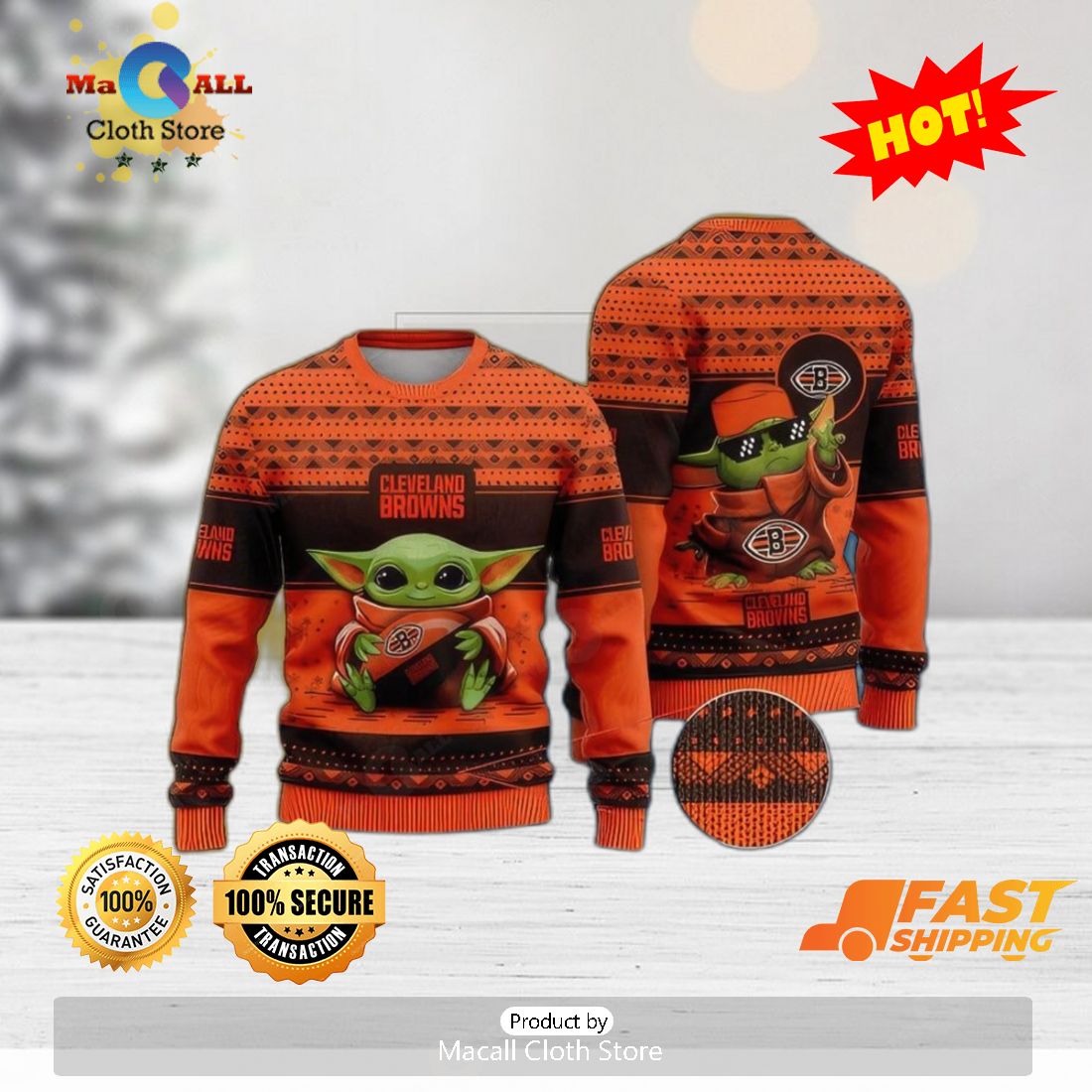 HOT TREND NFL Cleveland Browns Warmth Ugly Xmas Sweater For Men Women HOT TREND NFL Cleveland Browns Warmth Ugly Xmas Sweater For Men Women