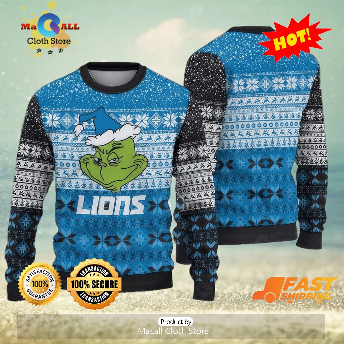 HOT TREND NFL Detroit Lions Christmas 3D Boutique Knitted Sweater For Men And Women HOT TREND NFL Detroit Lions Christmas 3D Boutique Knitted Sweater For Men And Women