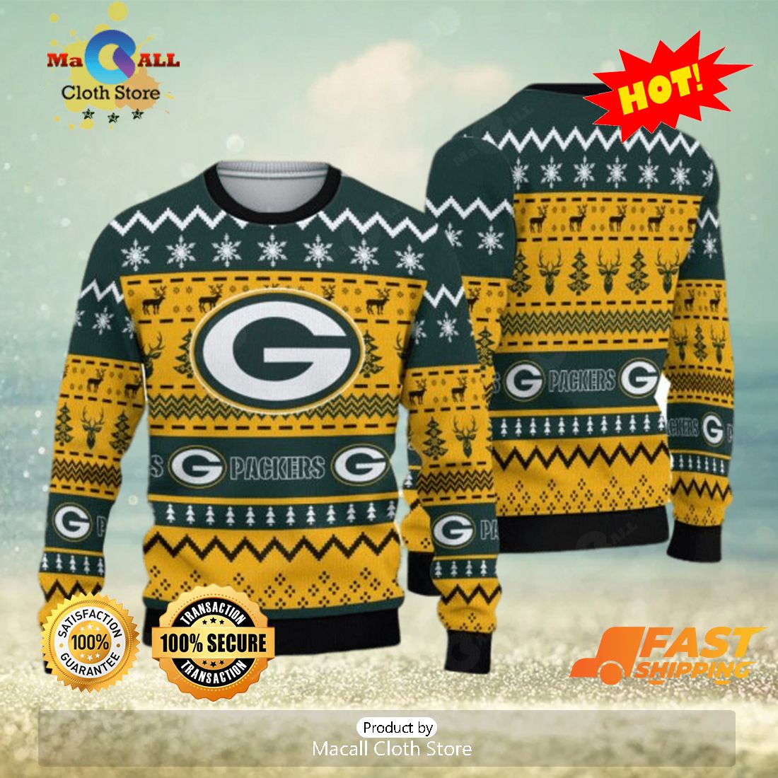 HOT TREND Packers Football Ugly Sweater - Macall Cloth Store - Destination for fashionistas