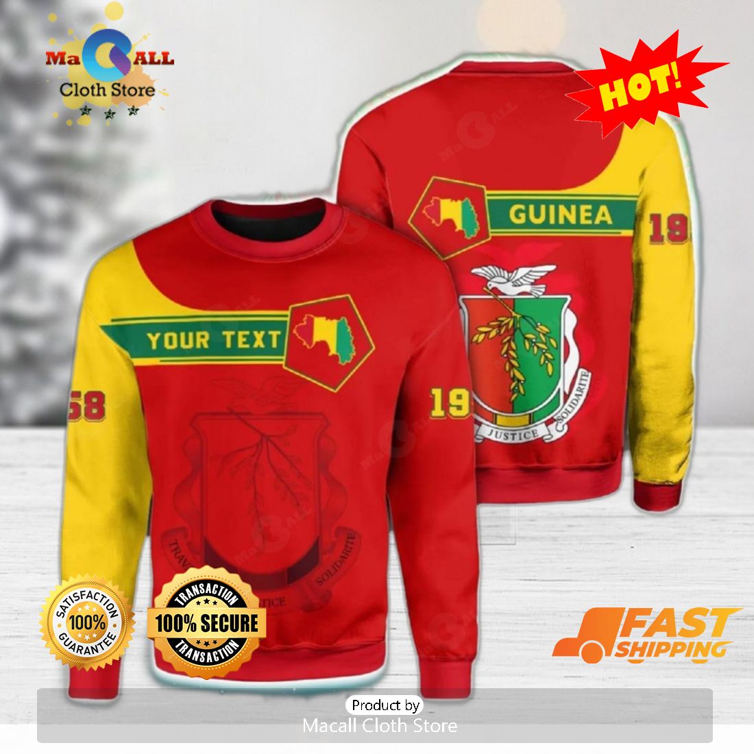 HOT TREND Personalized Guinea Red 3D Sweater Community Logo Funny Gift For Men And Women Christmas Holiday HOT TREND Personalized Guinea Red 3D Sweater Community Logo Funny Gift For Men And Women Christmas Holiday