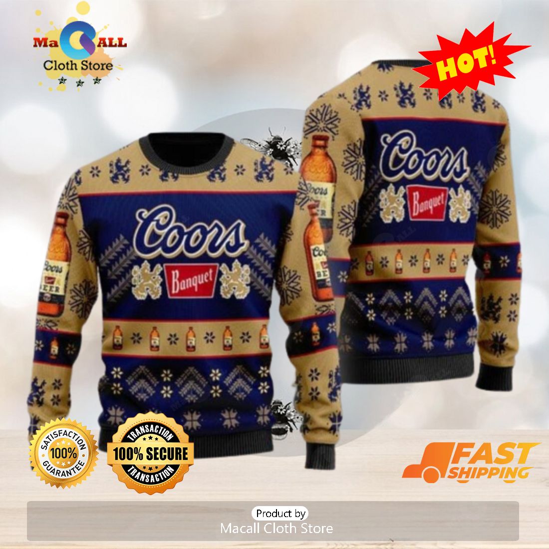 HOT TREND Simplee Coors Banquet Christmas Gift Sweater All Over Print 3D Sweater HOT TREND Simplee Coors Banquet Christmas Gift Sweater All Over Print 3D Sweater