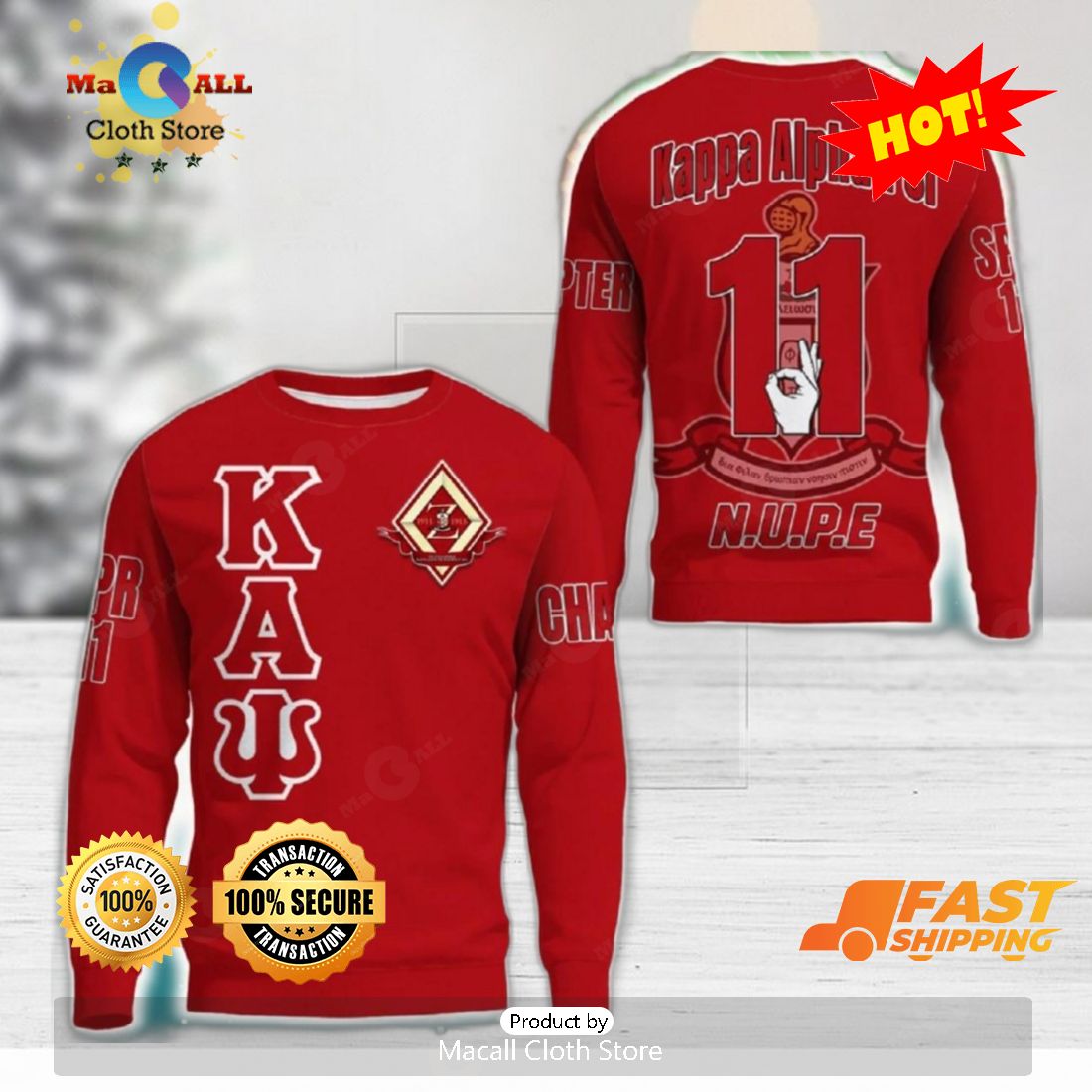 HOT TREND The Zeta Chapter Chapter Red 3D Sweater Community Personalized Logo Gift Christmas
