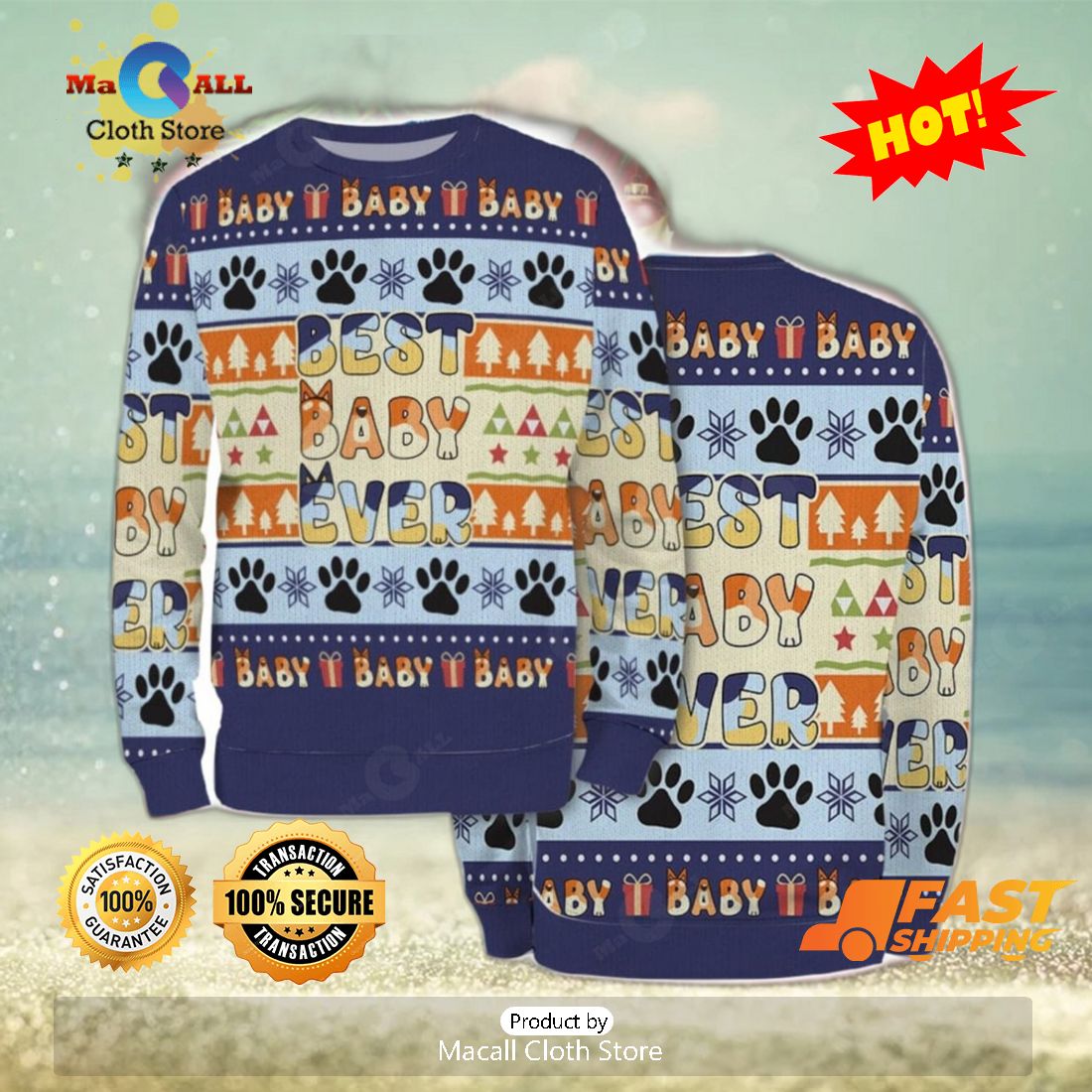HOT TREND Ugly Christmas Sweaters For Men Women Kids Bluey Cartoon Tv Series Best Baby Winter 3D Sweater Shirt HOT TREND Ugly Christmas Sweaters For Men Women Kids Bluey Cartoon Tv Series Best Baby Winter 3D Sweater Shirt