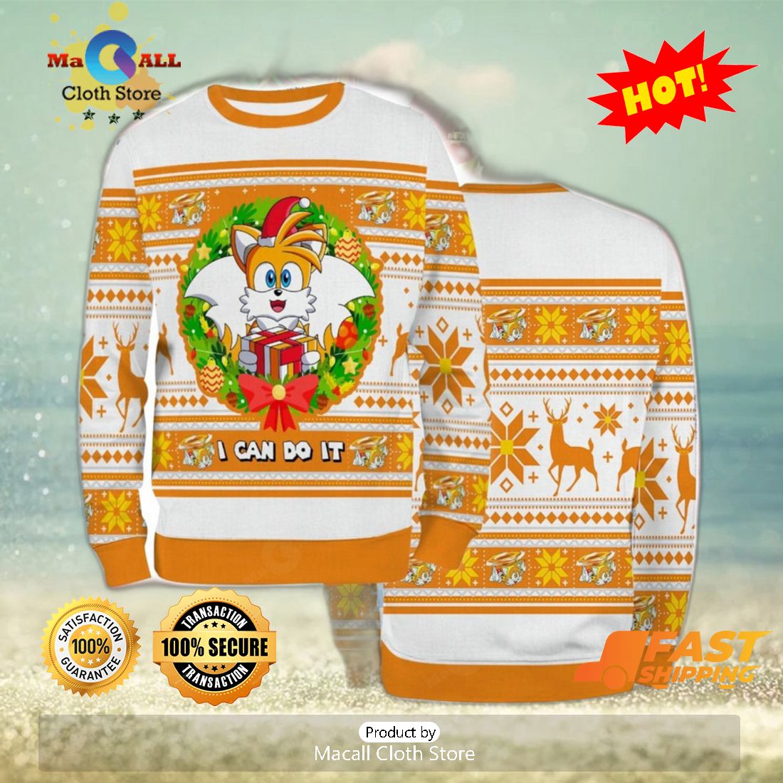 HOT TREND Ugly Sweater Christmas Xmas Tail Sonic Hedgehog Game Cartoon 3D Sweater HOT TREND Ugly Sweater Christmas Xmas Tail Sonic Hedgehog Game Cartoon 3D Sweater