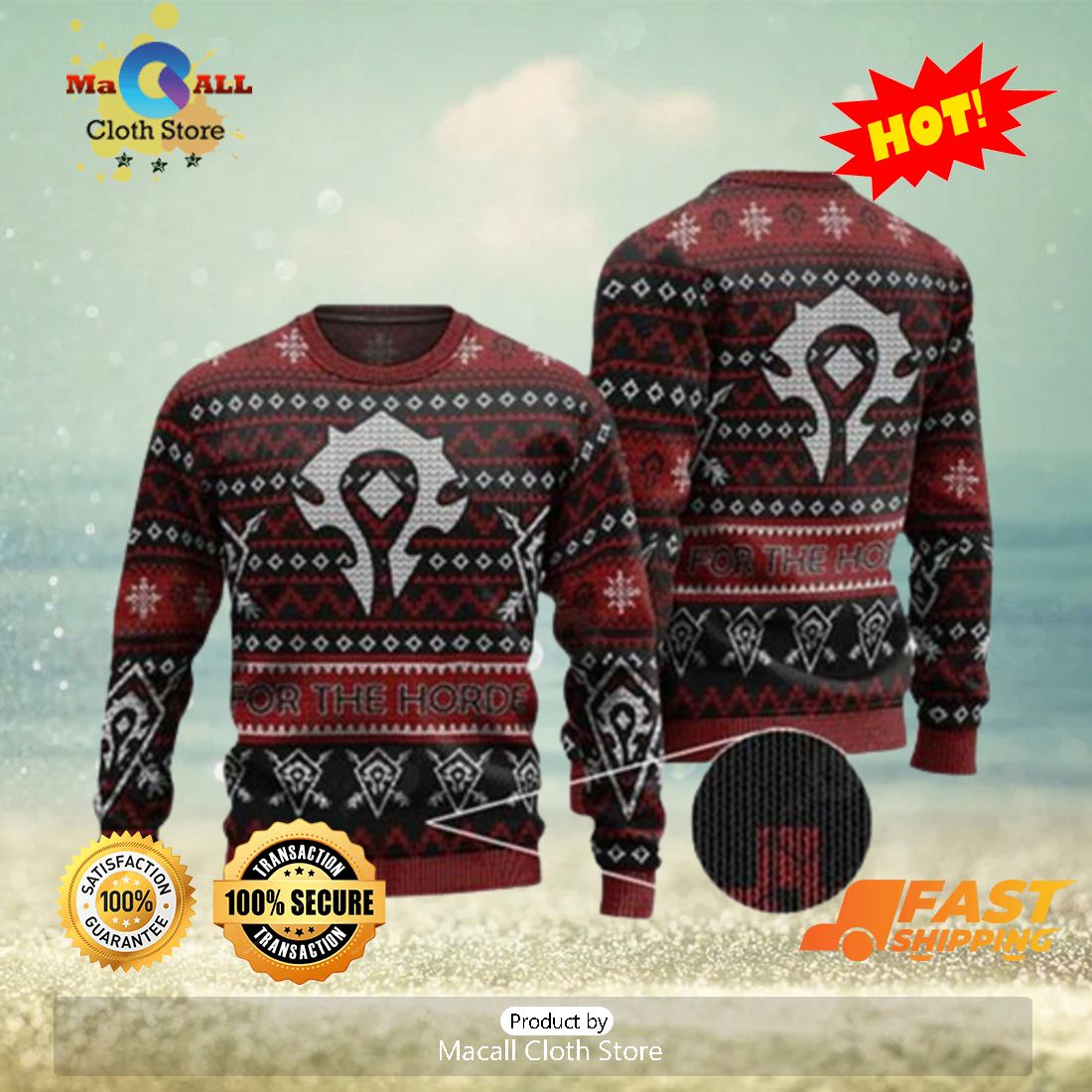 HOT TREND World Of Warcraft New Horde Ugly Christmas Sweater For Men