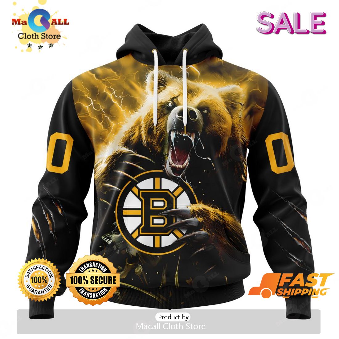 Boston Bruins Pooh Bear Hoodie 3D Custom Pride Gift - Personalized Gifts:  Family, Sports, Occasions, Trending