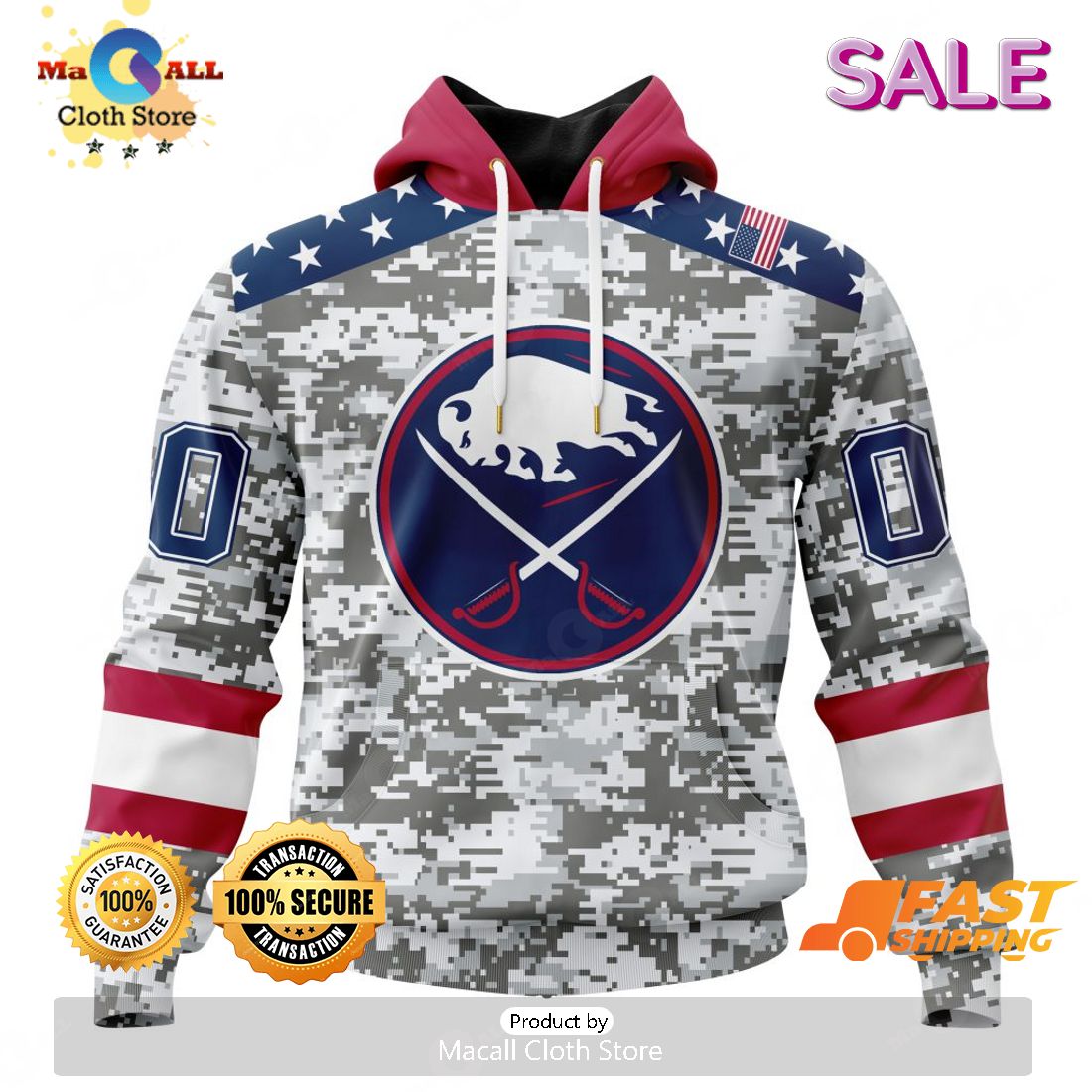 SALE Personalized NFL Buffalo Bills Special Camo Design For Veterans Day Hoodie  Sweatshirt 3D - Macall Cloth Store - Destination for fashionistas