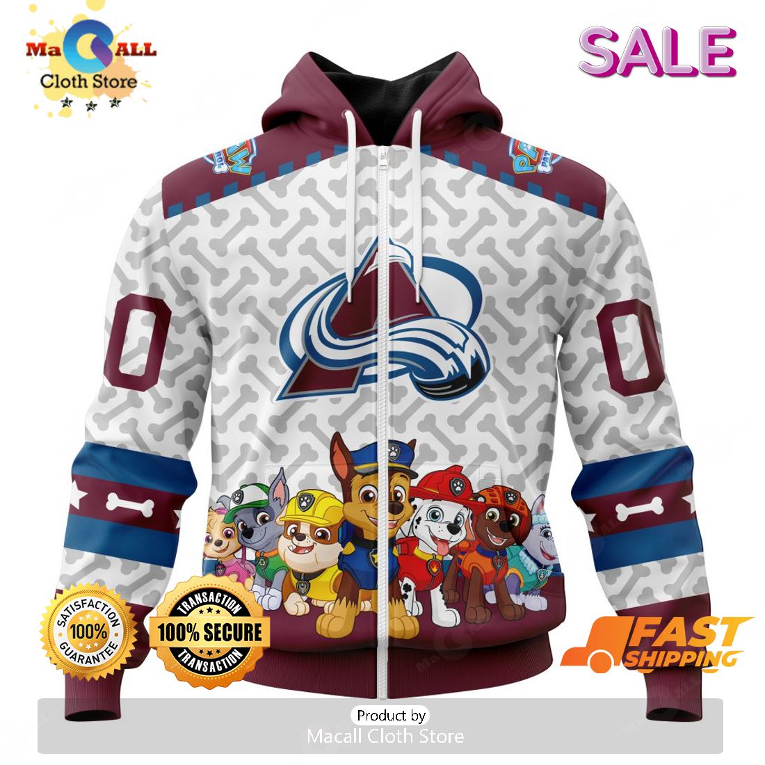 [SALE] Personalized NHL Colorado Avalanche Special PawPatrol Design Hoodie Sweatshirt 3D