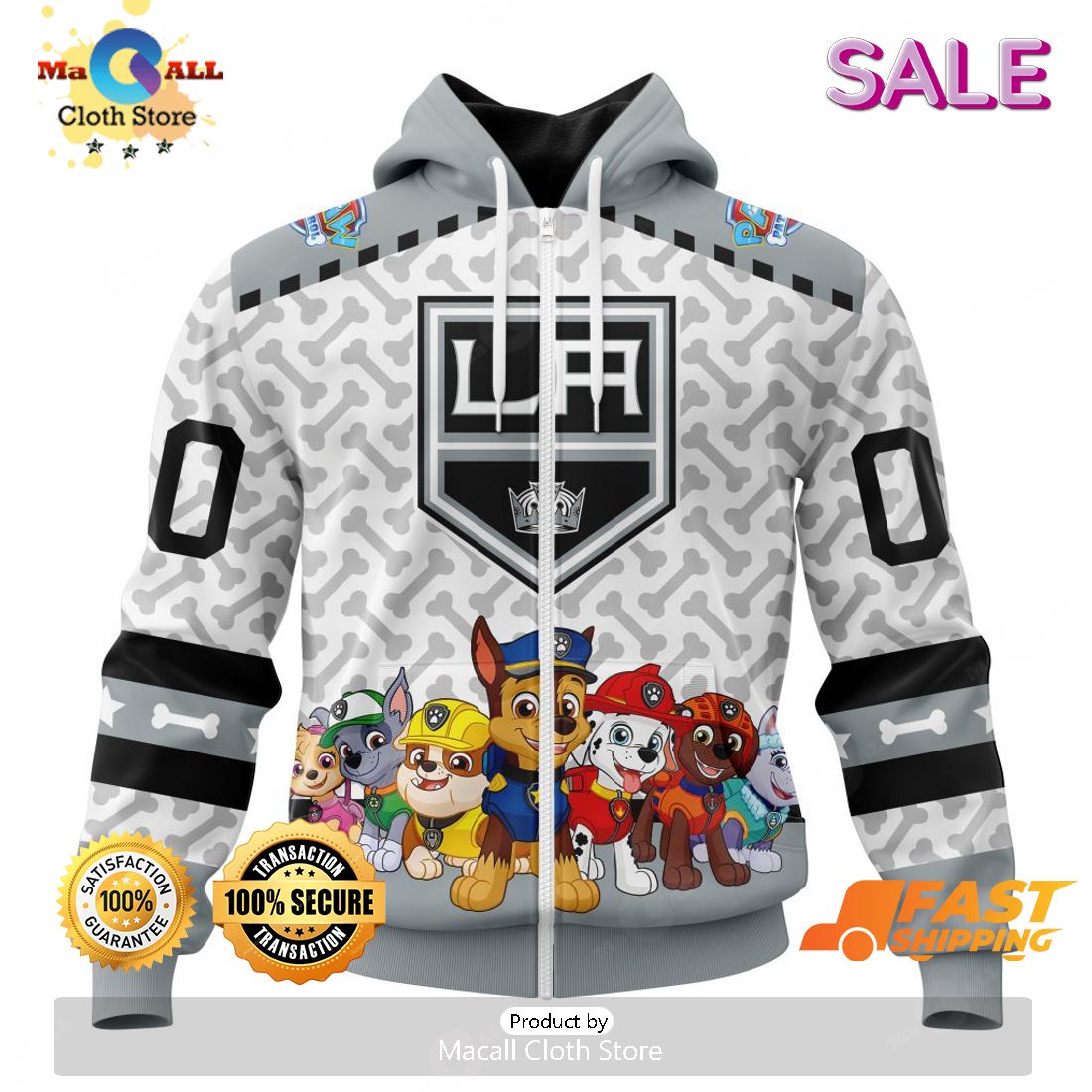 [SALE] Personalized NHL Los Angeles Kings Special PawPatrol Design Hoodie Sweatshirt 3D