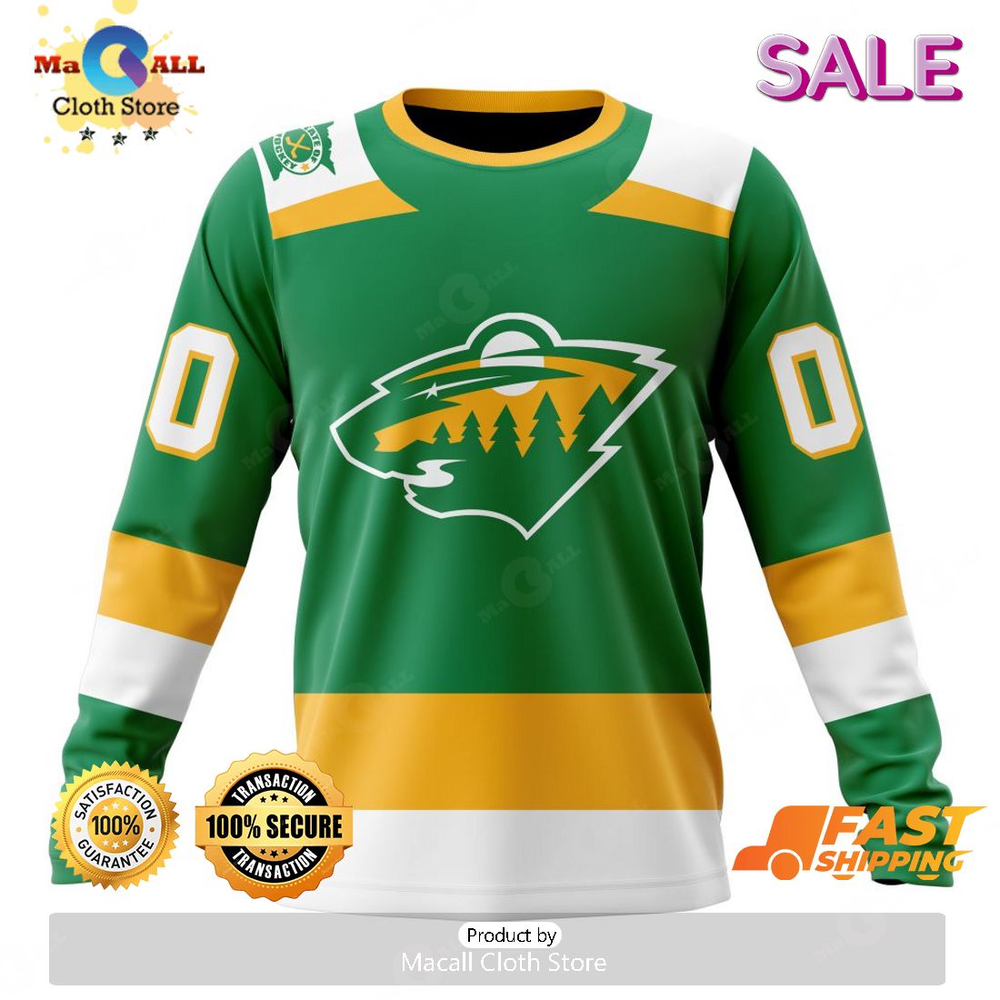 NHL Minnesota Wild 2023-24 Alternate Kits 3D Printed Hoodie - Reallgraphics