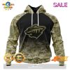 [SALE] Personalized NHL Minnesota Wild Special Camo New Design For Veterans Day Hoodie Sweatshirt 3D