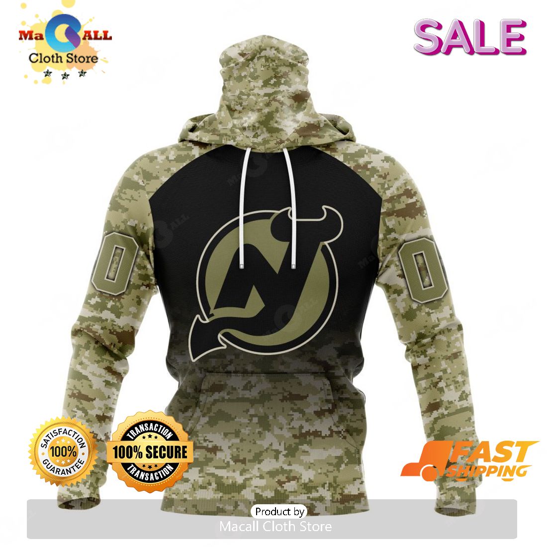 NHL New Jersey Devils Special Camo Design For Veterans Day Hoodie -  Torunstyle