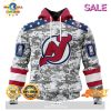 [SALE] Personalized NHL New Jersey Devils Special Camo Design For Veterans Day Hoodie Sweatshirt 3D