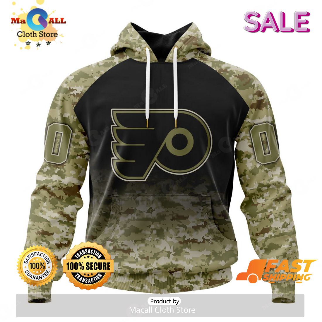 NHL Philadelphia Flyers Special Camo Design For Veterans Day All
