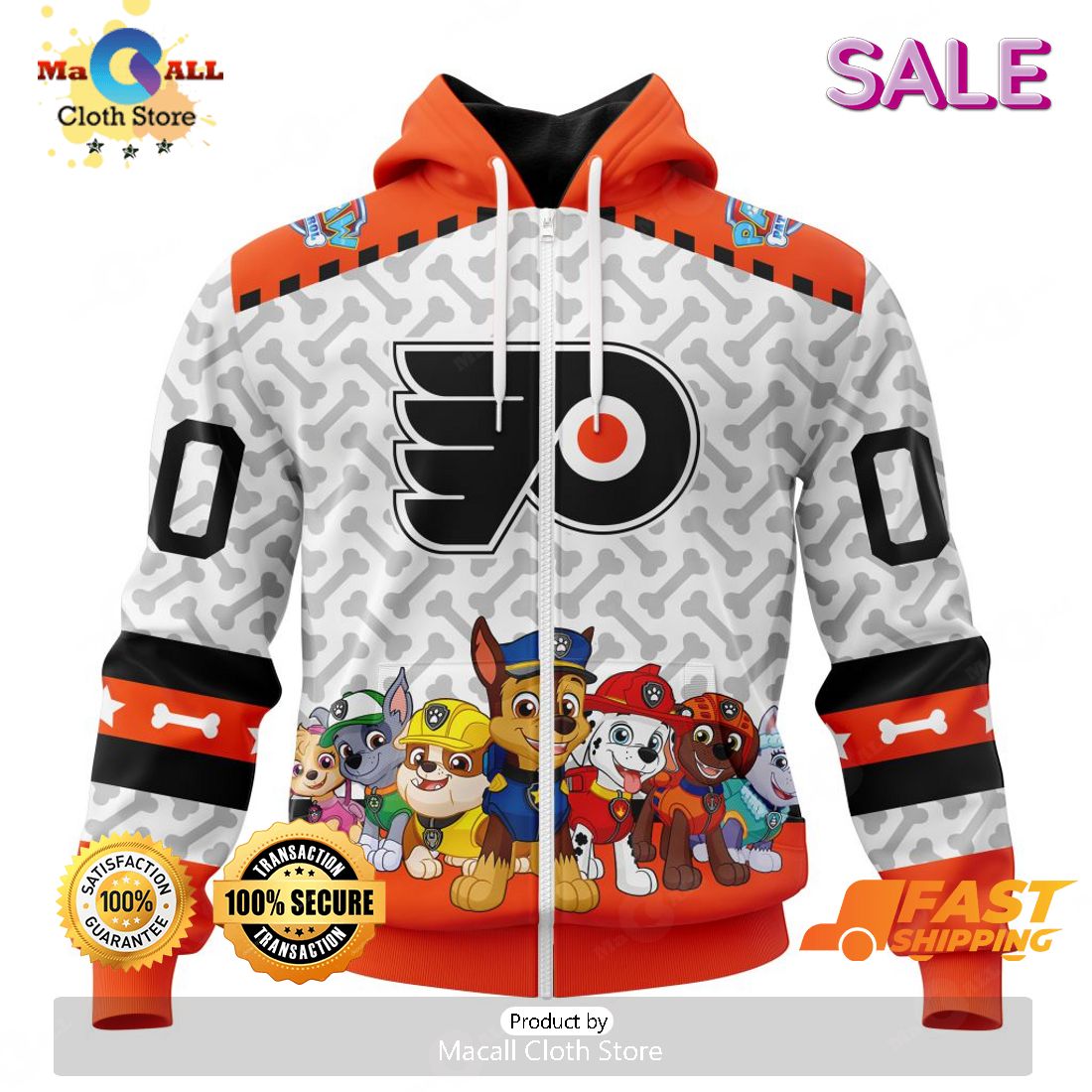 NHL Philadelphia Flyers Special Autism Awareness Print Hoodie