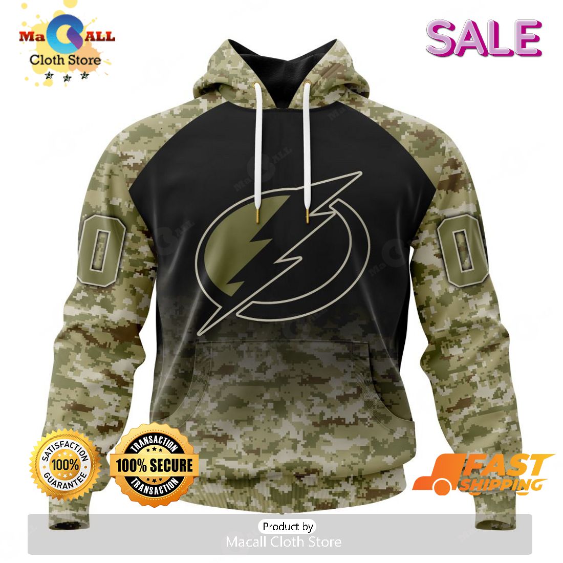 Custom NHL Tampa Bay Lightning Hunting Camouflage Design