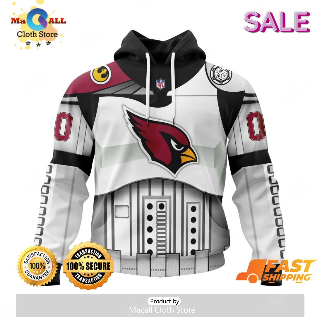 SALE Arizona Cardinals – Specialized Star Wars May The 4th Be With You Hoodie Sweatshirt 3D