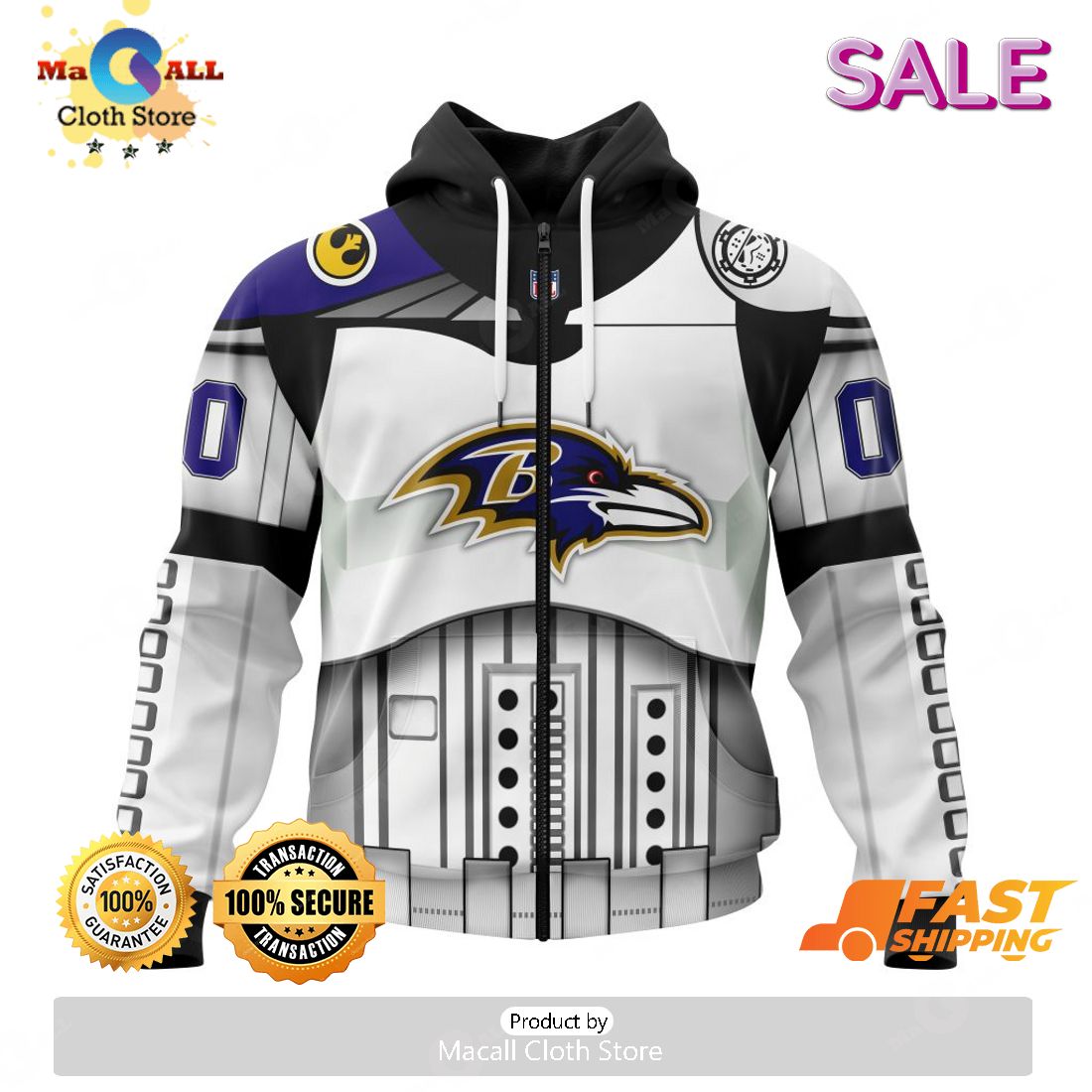 SALE Baltimore Ravens – Specialized Star Wars May The 4th Be With You Hoodie Sweatshirt 3D