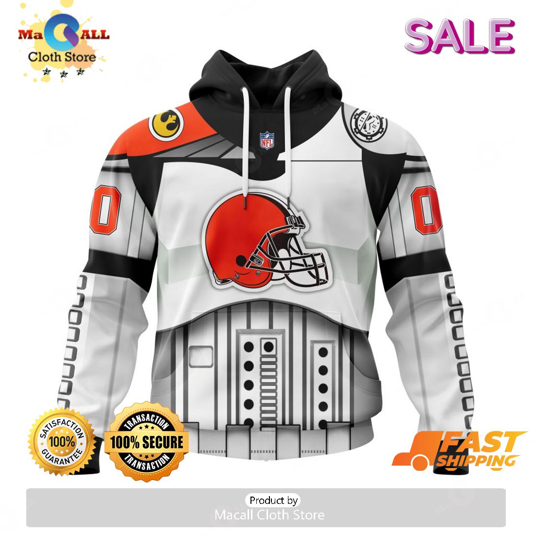 SALE Cleveland Browns – Specialized Star Wars May The 4th Be With You Hoodie Sweatshirt 3D