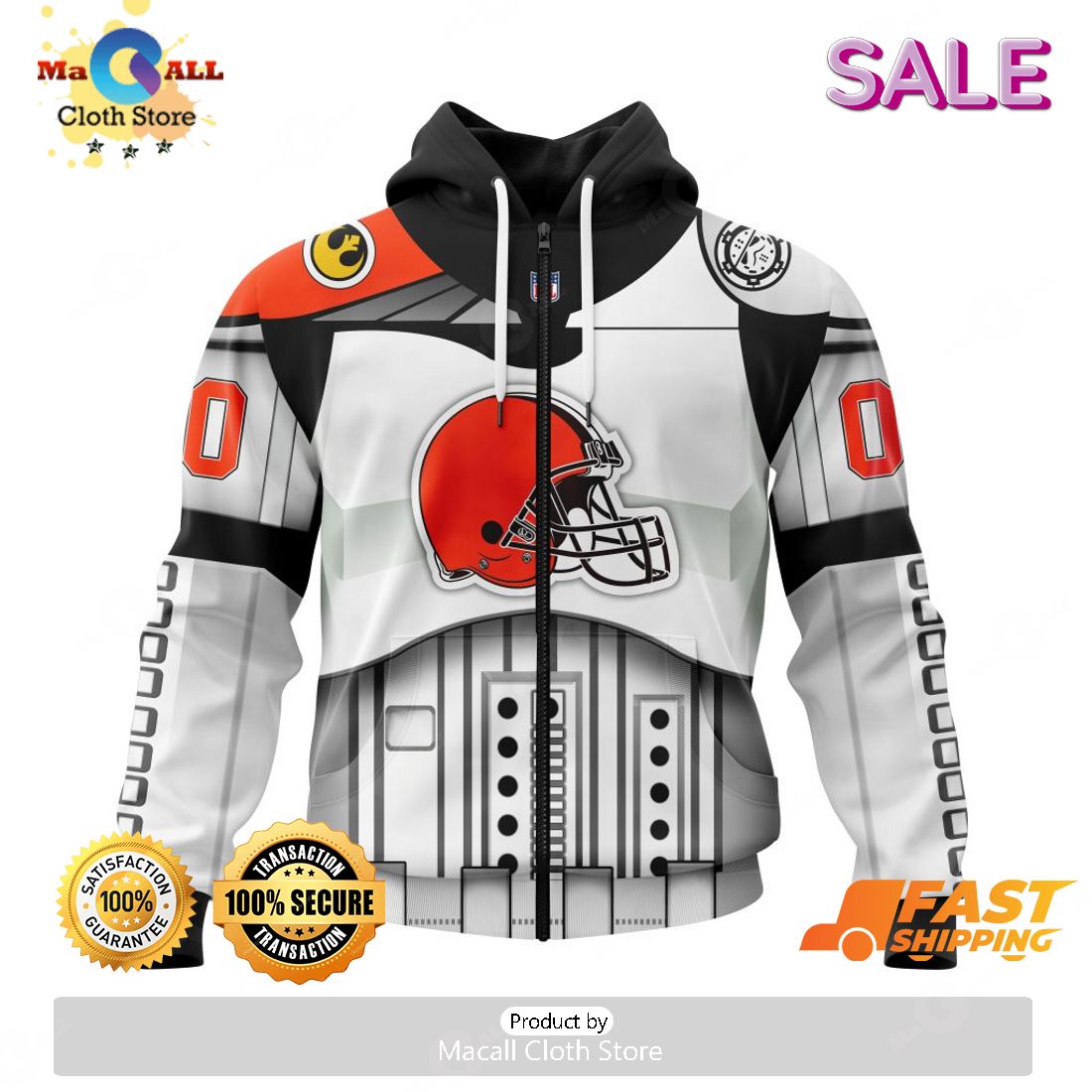 SALE Cleveland Browns – Specialized Star Wars May The 4th Be With You Hoodie Sweatshirt 3D