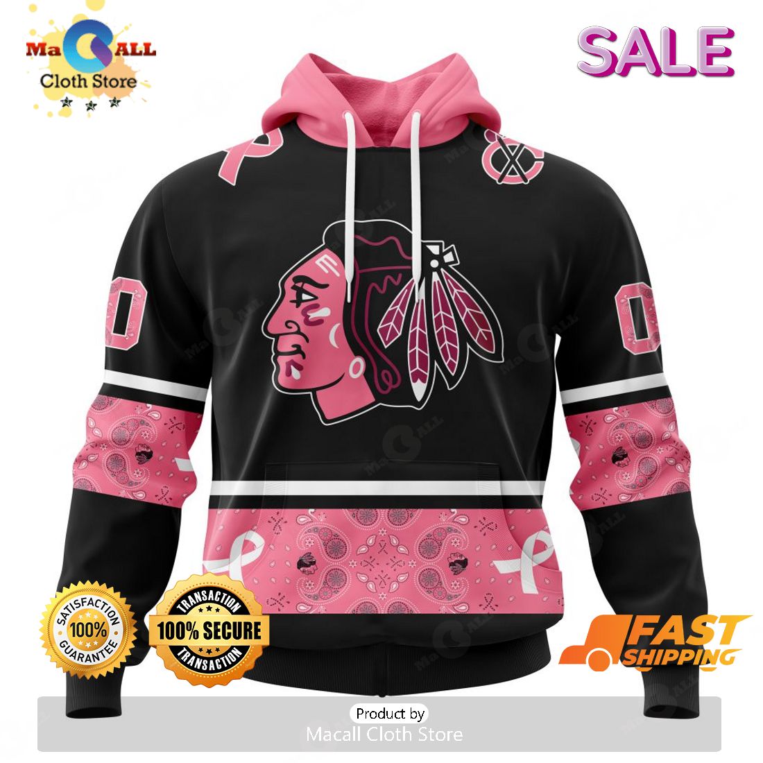 Chicago Blackhawks NHL Special Pink Breast Cancer Hockey Jersey