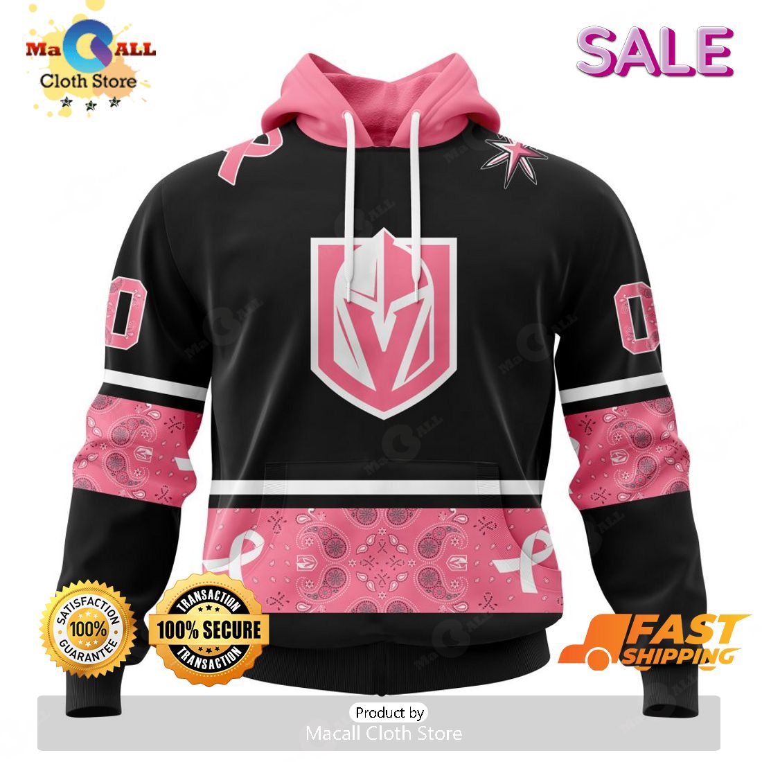 Personalized NHL Vegas Golden Knights Breast Cancer Awareness Paisley  Hockey Jersey - LIMITED EDITION