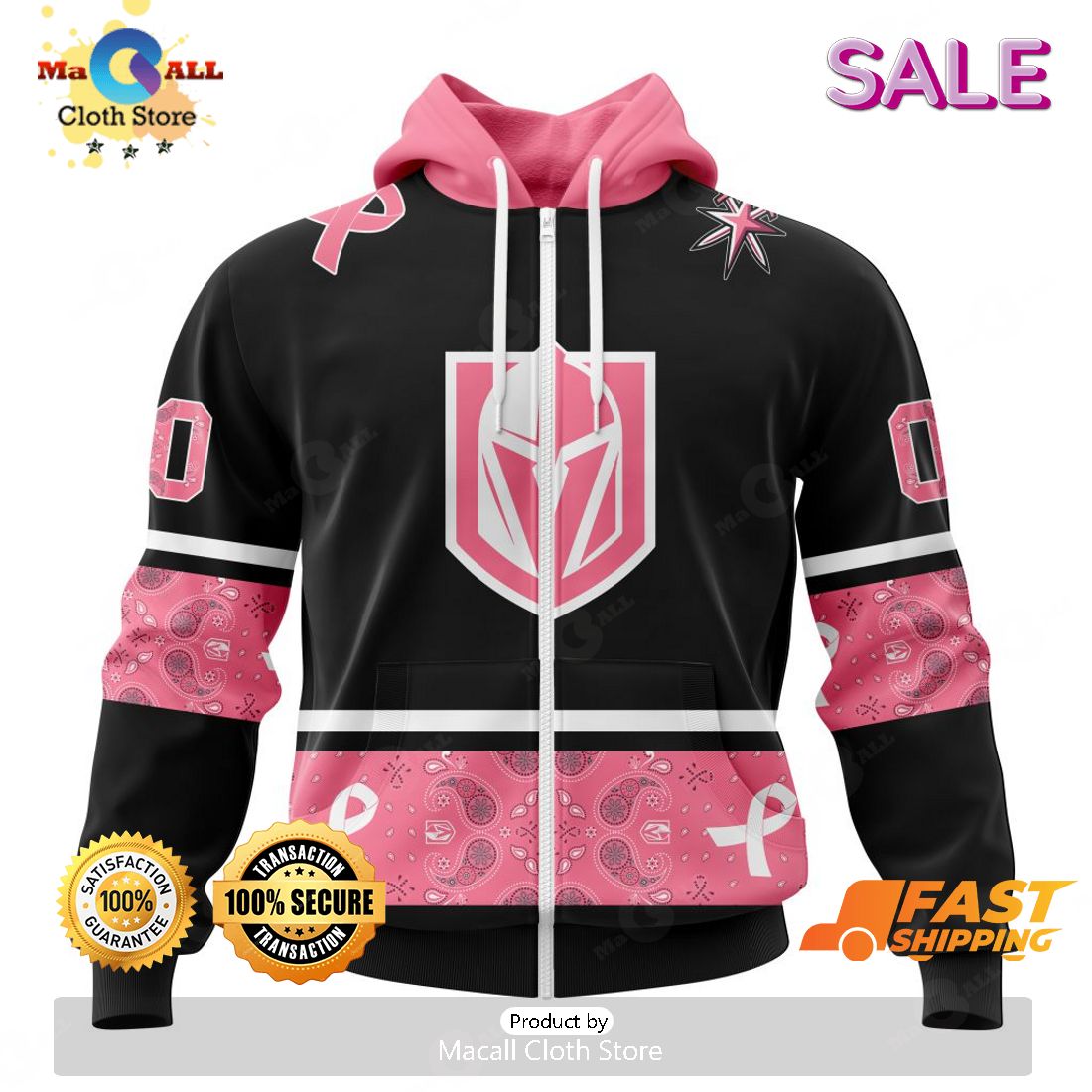 Personalized NHL Vegas Golden Knights Breast Cancer Awareness Paisley  Hockey Jersey - LIMITED EDITION