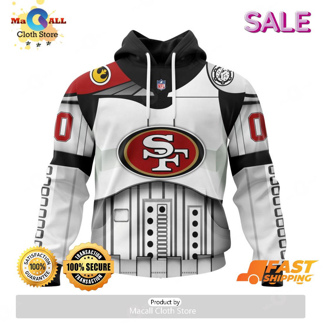 SALE San Francisco 49ers - Specialized Star Wars May The 4th Be With You Hoodie Sweatshirt 3D SALE San Francisco 49ers - Specialized Star Wars May The 4th Be With You Hoodie Sweatshirt 3D