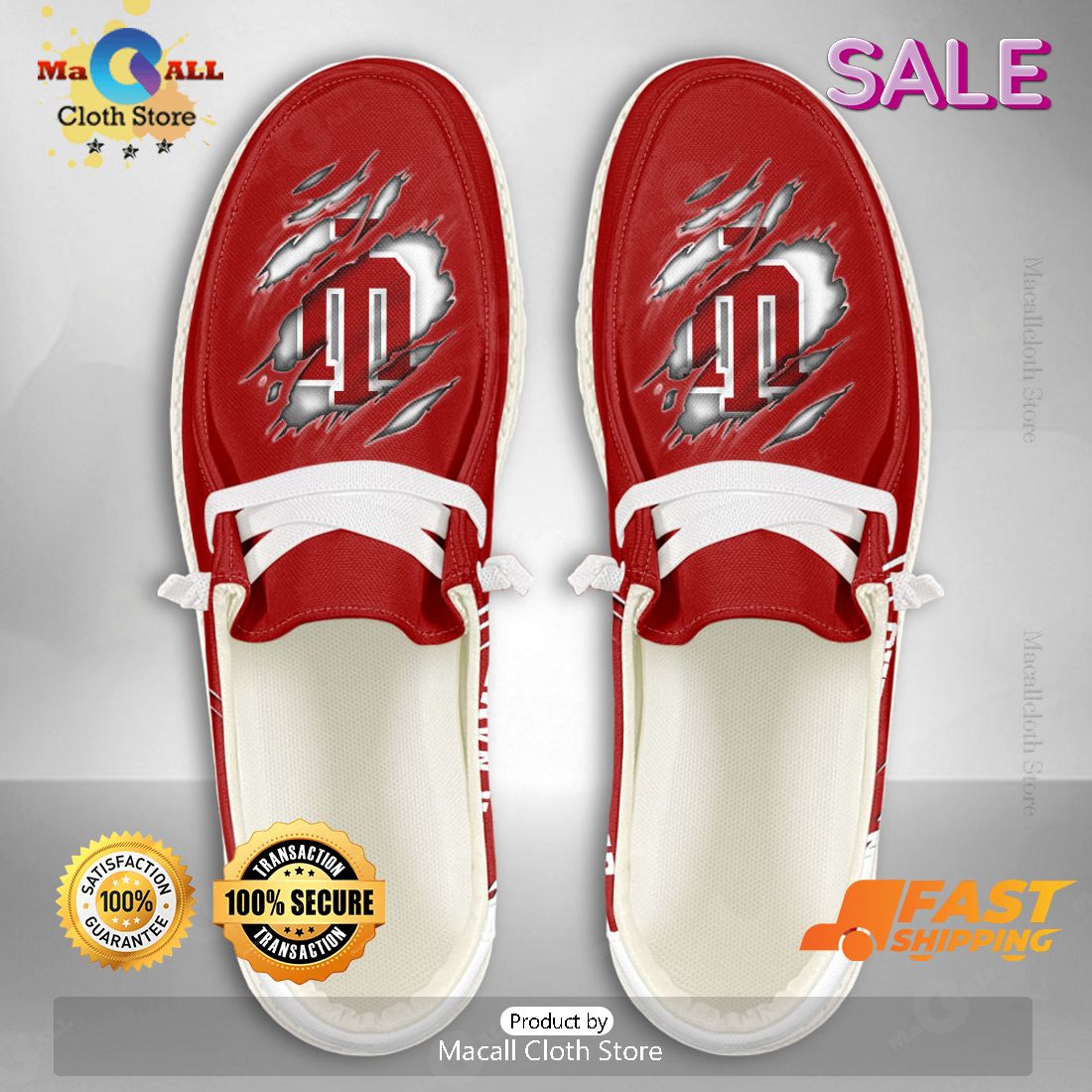 AVAILABLE NCAA Indiana Hoosiers Custom Name Hey Dude Shoes AVAILABLE NCAA Indiana Hoosiers Custom Name Hey Dude Shoes