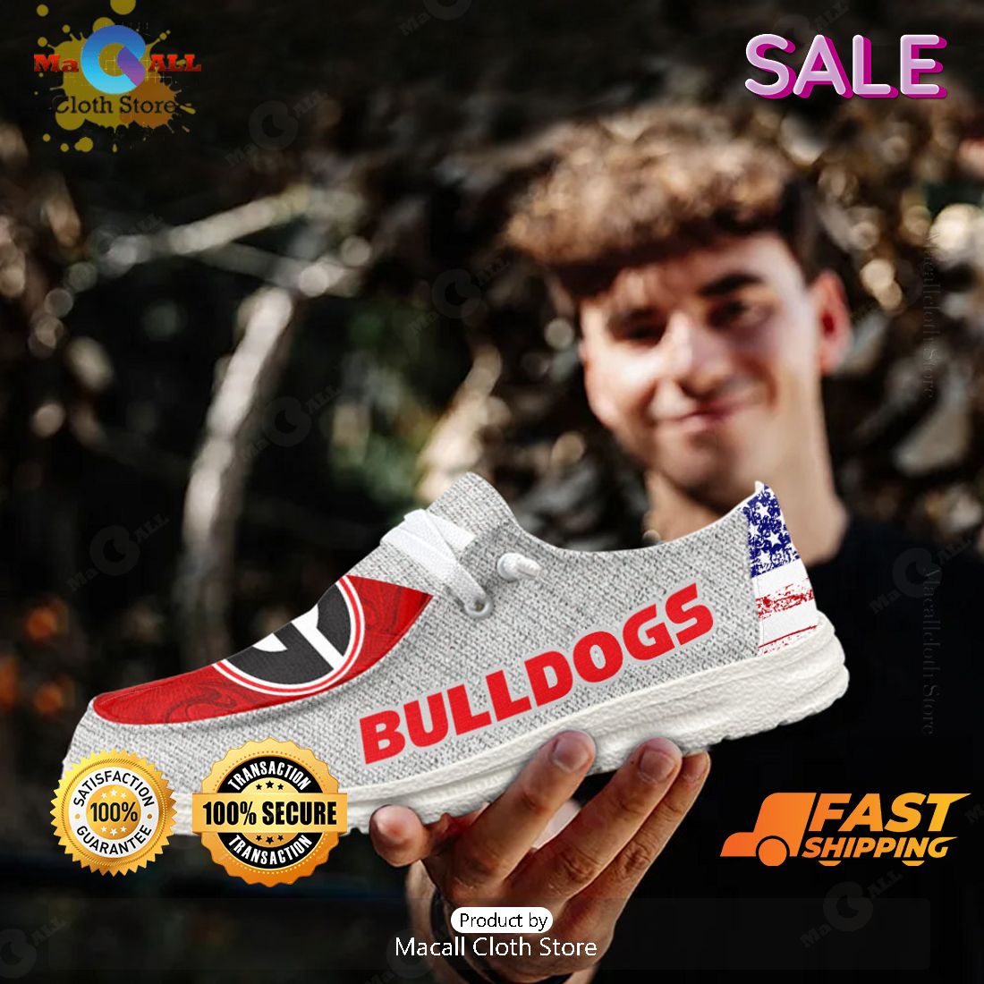 BEST NCAA Georgia Bulldogs Custom Name Hey Dude Shoes Luxury Brand