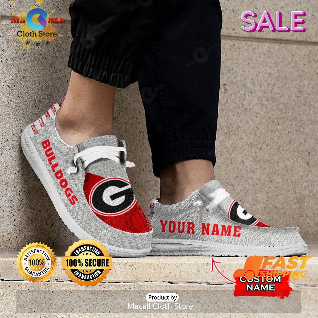 BEST NCAA Georgia Bulldogs Custom Name Hey Dude Shoes Luxury Brand