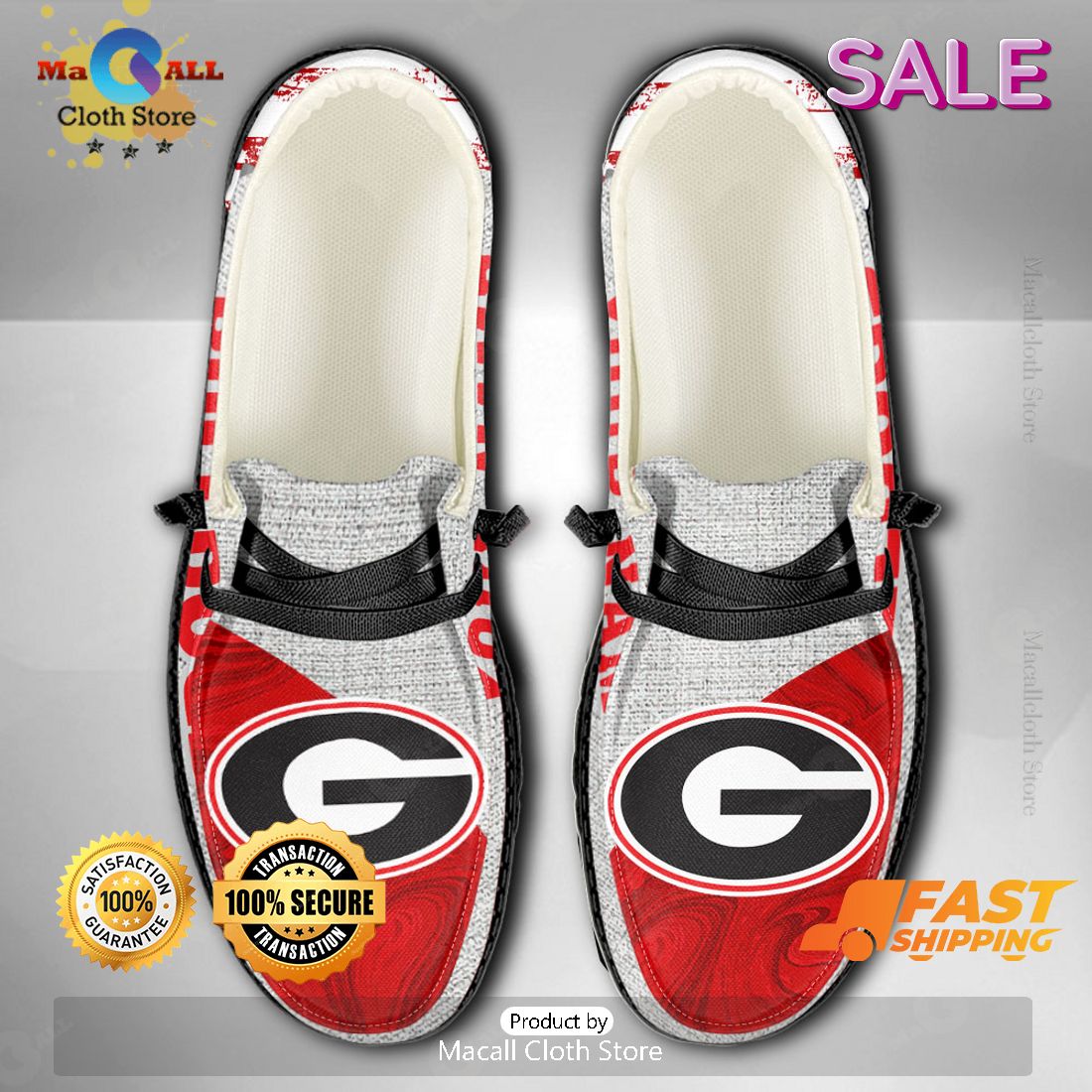 BEST NCAA Georgia Bulldogs Custom Name Hey Dude Shoes Luxury Brand BEST NCAA Georgia Bulldogs Custom Name Hey Dude Shoes Luxury Brand