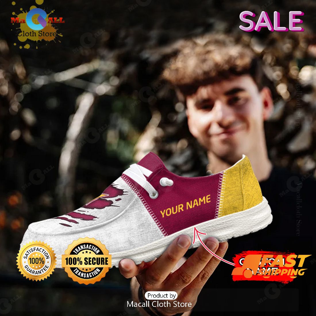 HOT NCAA Arizona State Sun Devils Custom Name Hey Dude Shoes HOT NCAA Arizona State Sun Devils Custom Name Hey Dude Shoes