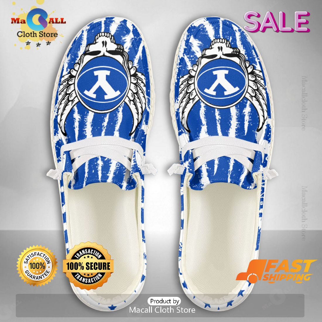 HOT NCAA BYU Cougars Custom Name Hey Dude Shoes HOT NCAA BYU Cougars Custom Name Hey Dude Shoes
