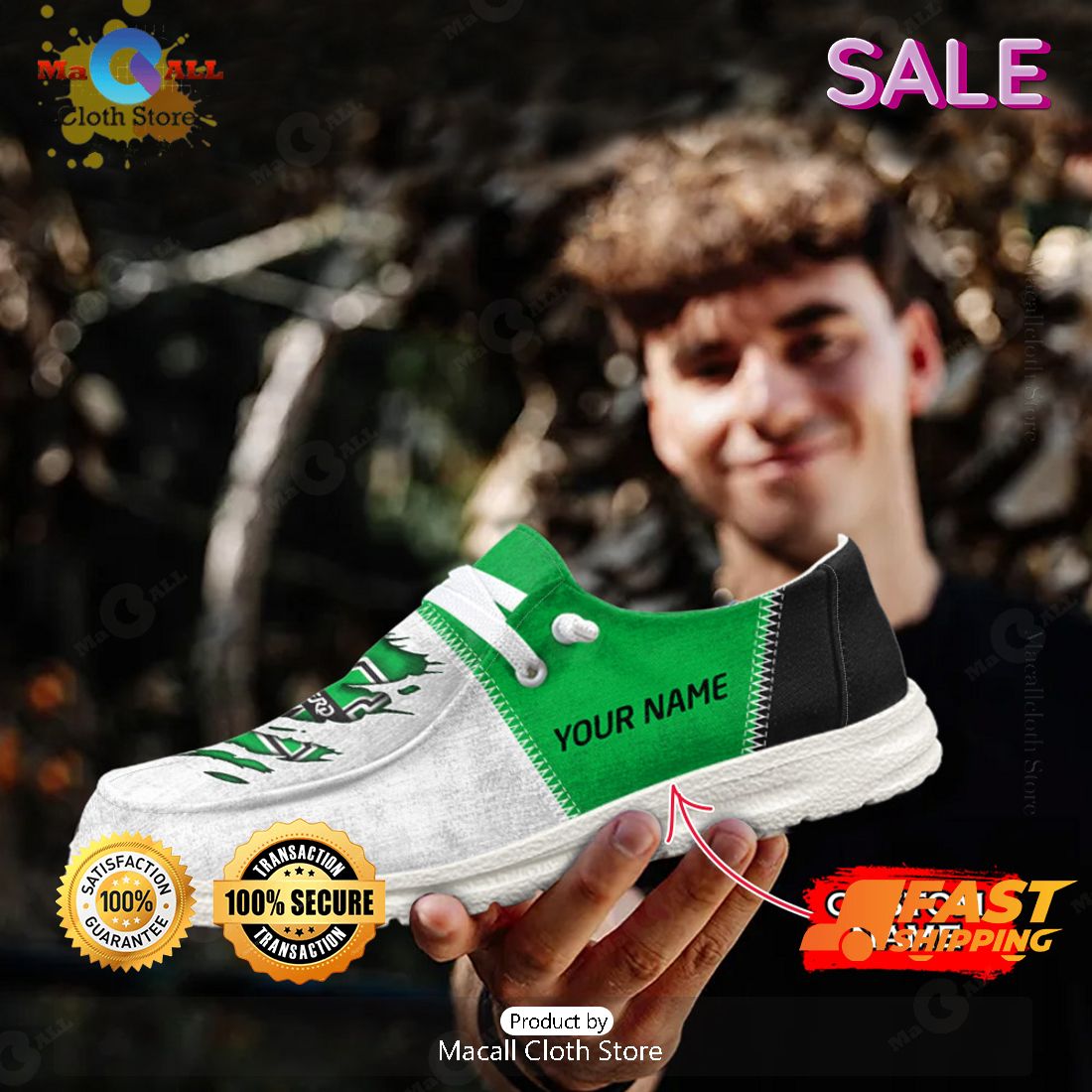 HOT NCAA Marshall Thundering Herd Custom Name Hey Dude Shoes HOT NCAA Marshall Thundering Herd Custom Name Hey Dude Shoes