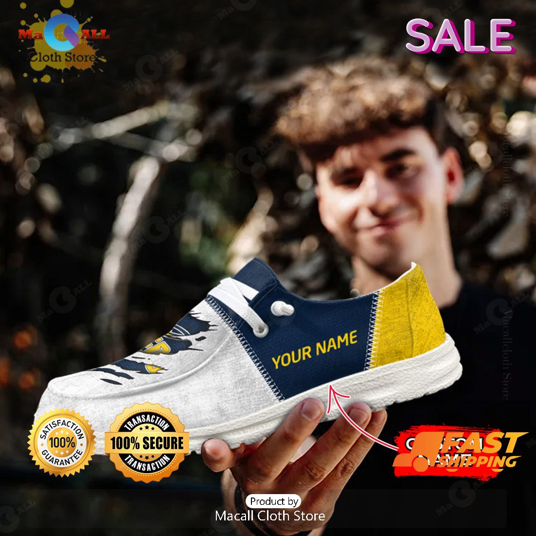 HOT NCAA Toledo Rockets Custom Name Hey Dude Shoes POD Design HOT NCAA Toledo Rockets Custom Name Hey Dude Shoes POD Design