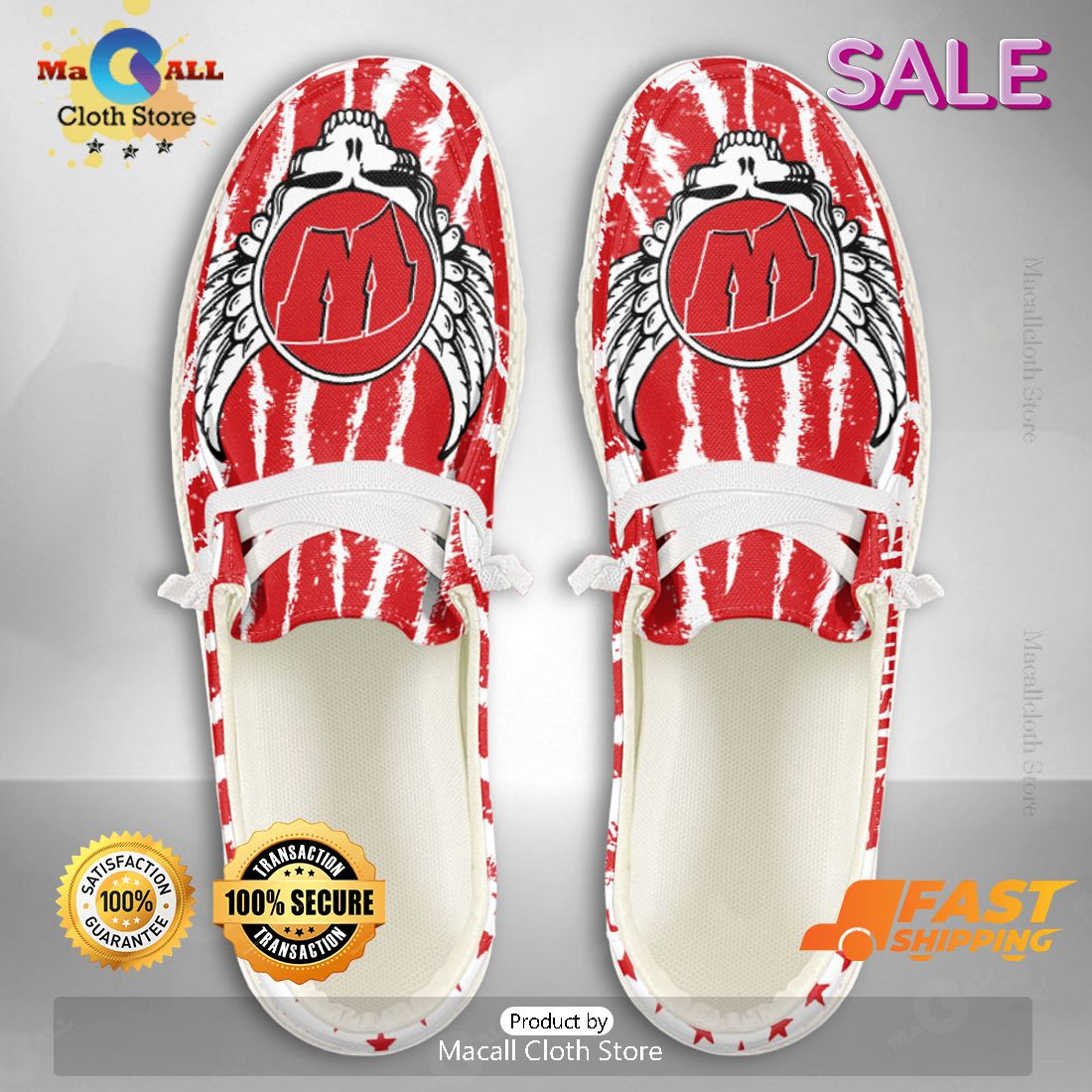 HOT NCAA Wisconsin Badgers Custom Name Hey Dude Shoes Luxury Brand HOT NCAA Wisconsin Badgers Custom Name Hey Dude Shoes Luxury Brand